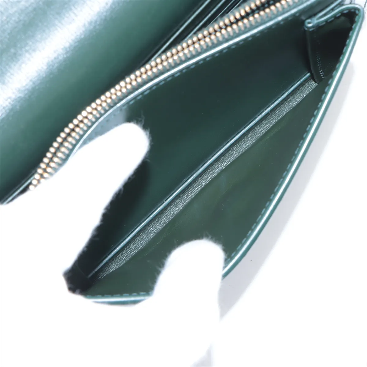 Sunset Leather 2WAY Handbag Green 533026 — view 10