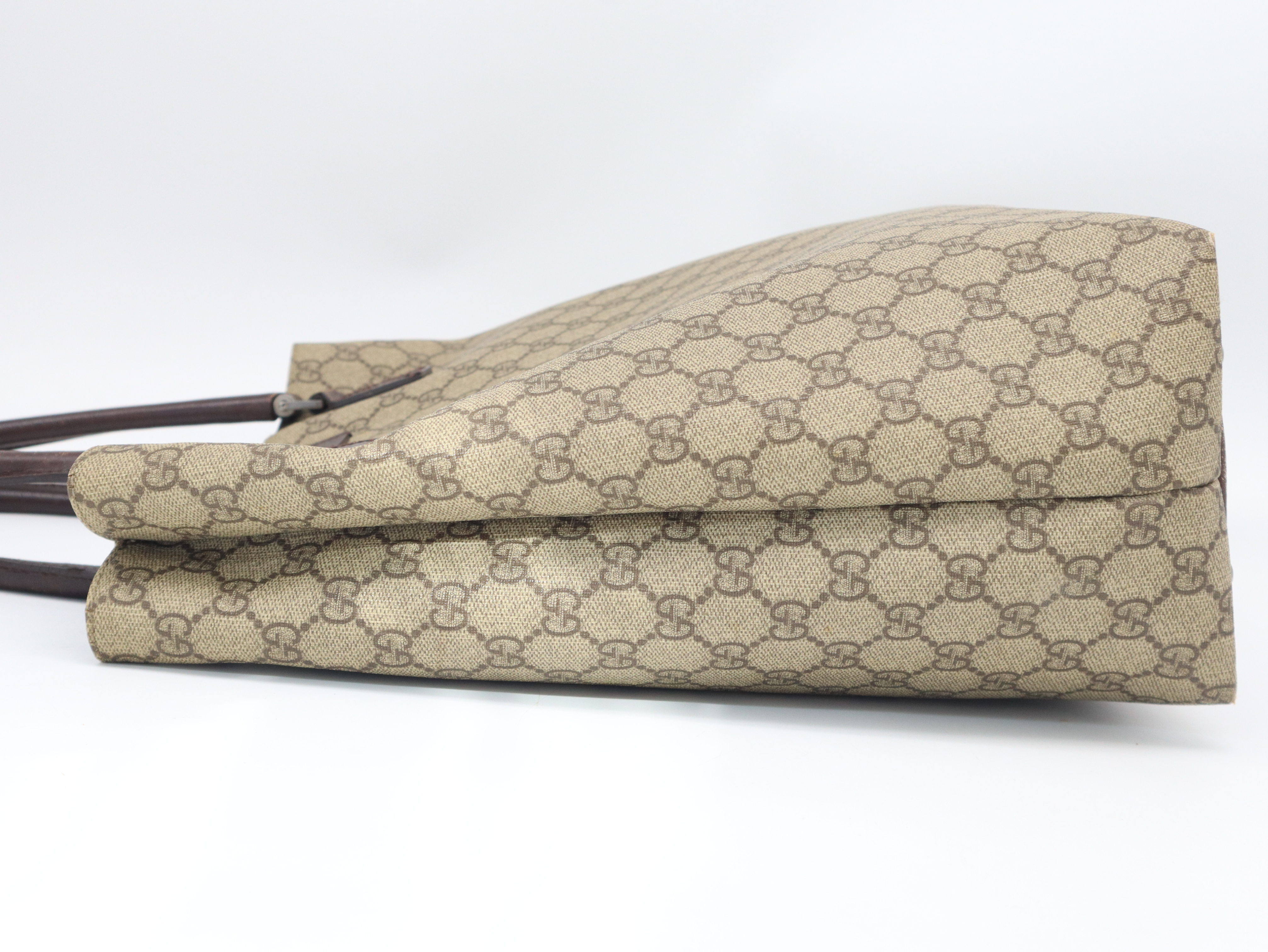 131220 Coated Canvas GG Supreme Tote Bag, Brown Tote Bag — view 3