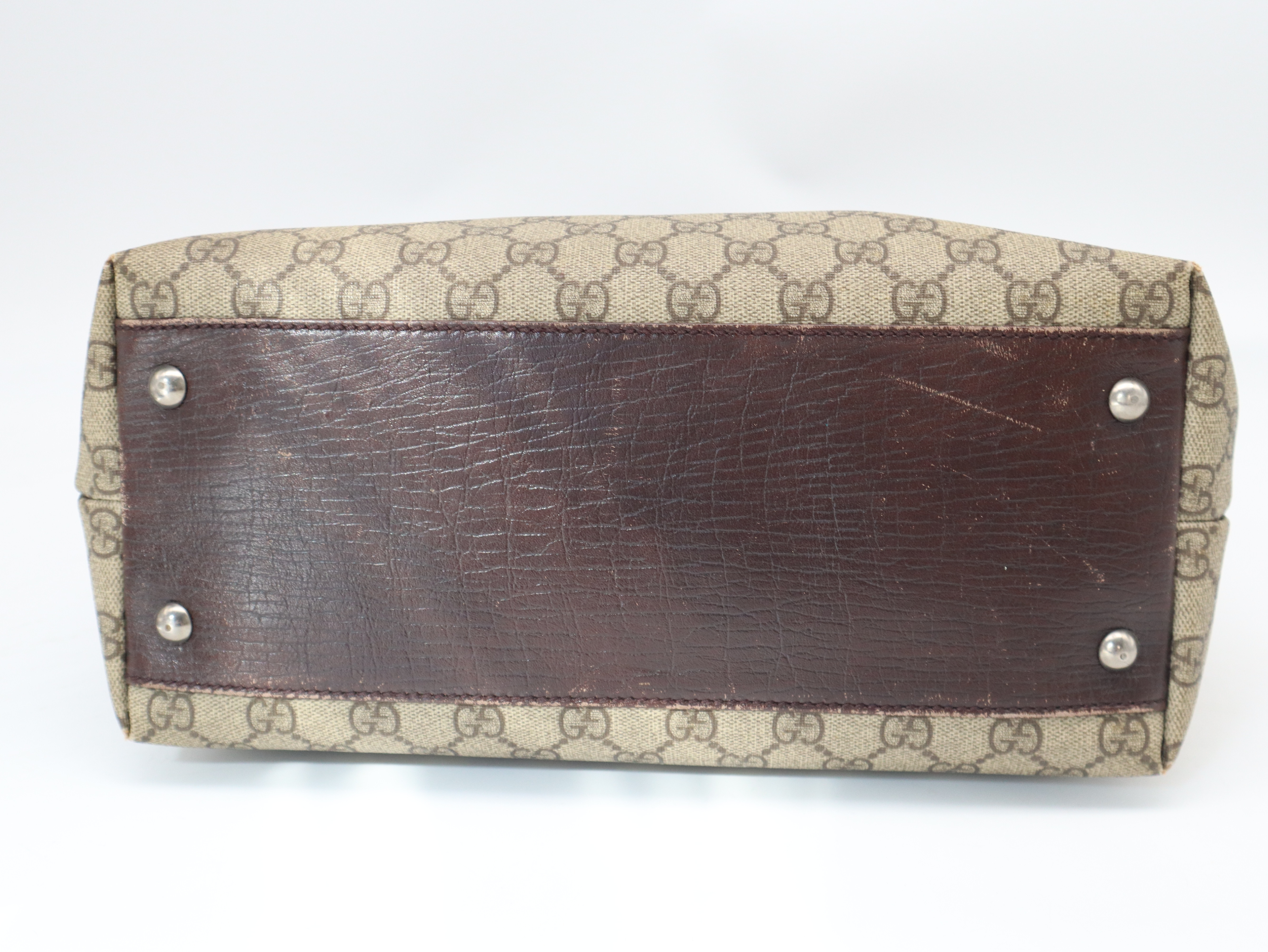 131220 Coated Canvas GG Supreme Tote Bag, Brown Tote Bag — view 5