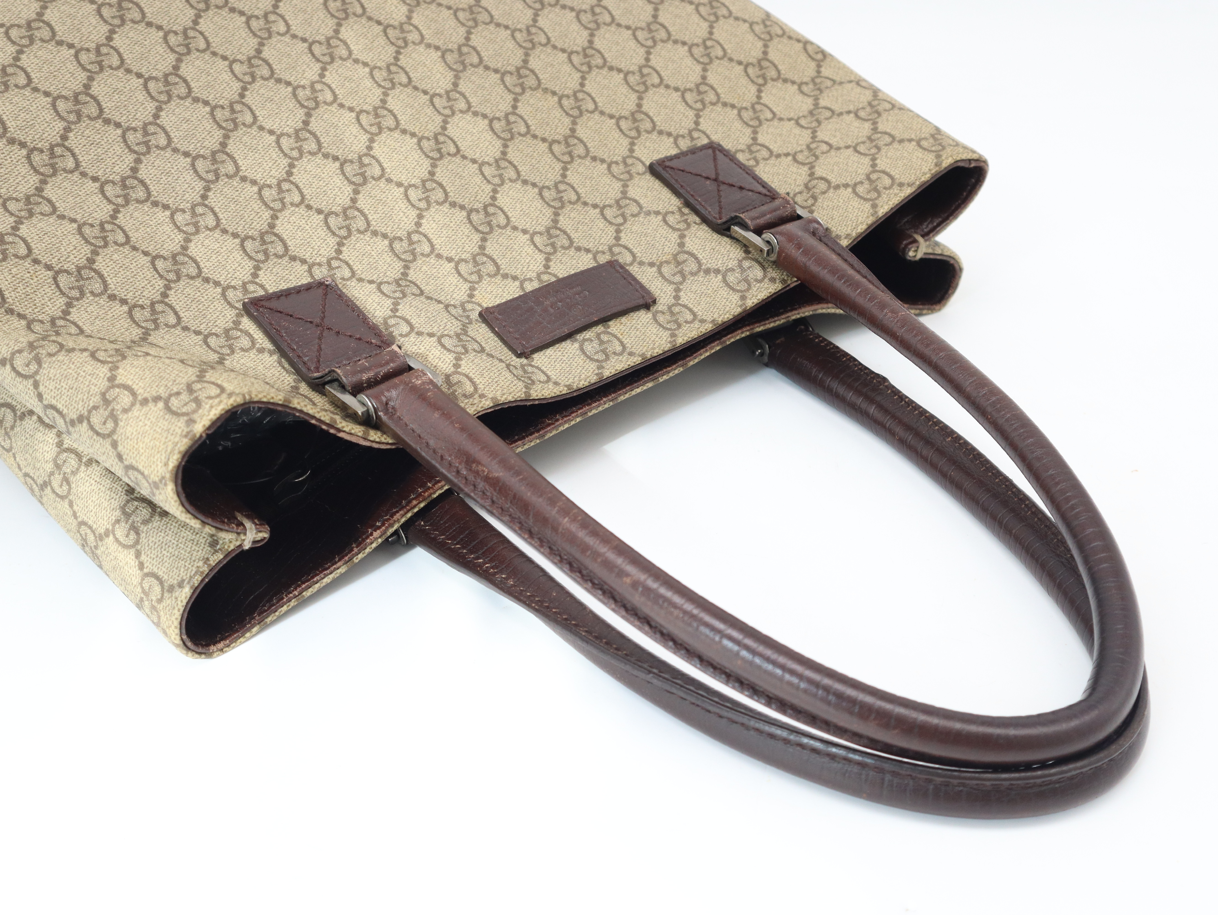 131220 Coated Canvas GG Supreme Tote Bag, Brown Tote Bag — view 6
