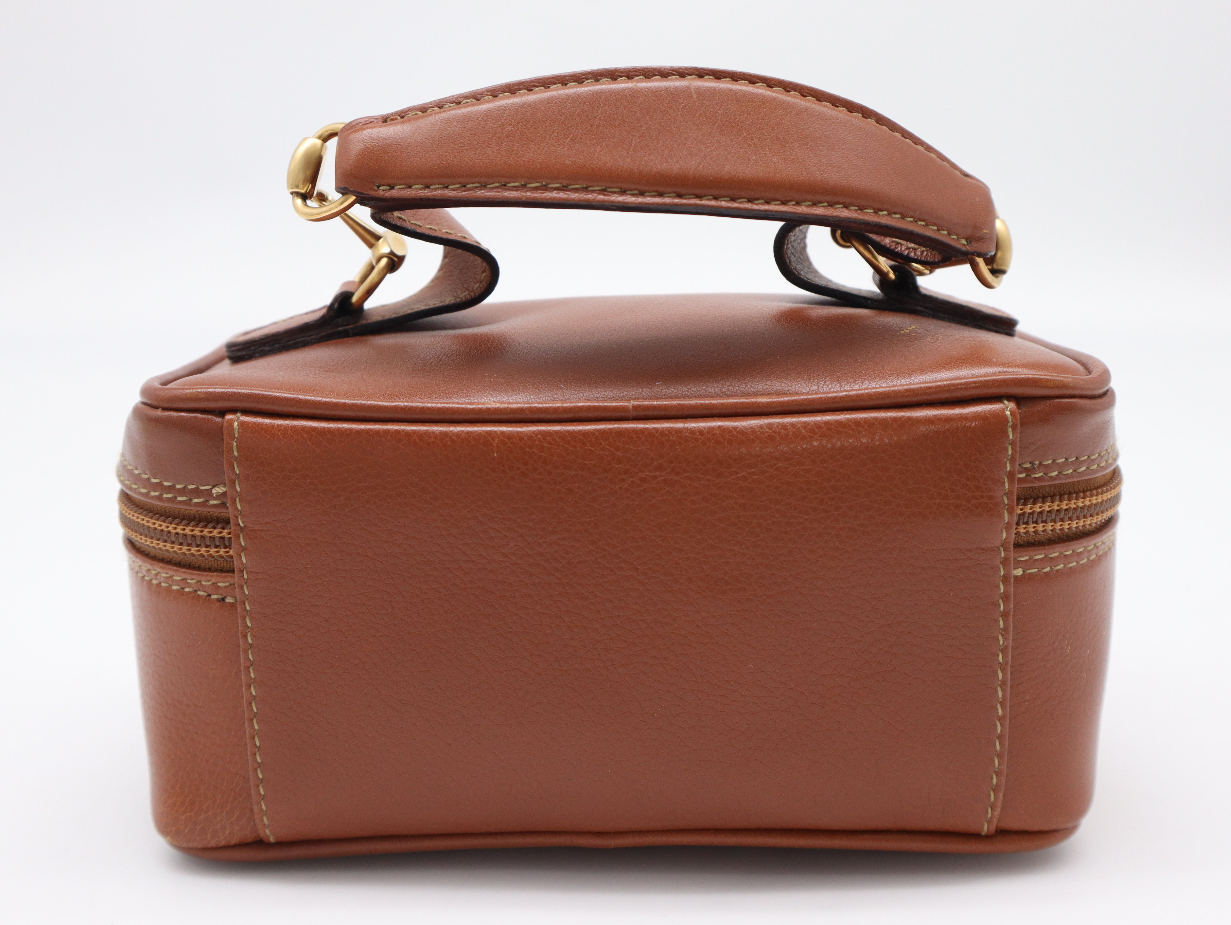 032.1705.0141 Leather Vanity Bag, Brown, with Dust Bag. — view 2