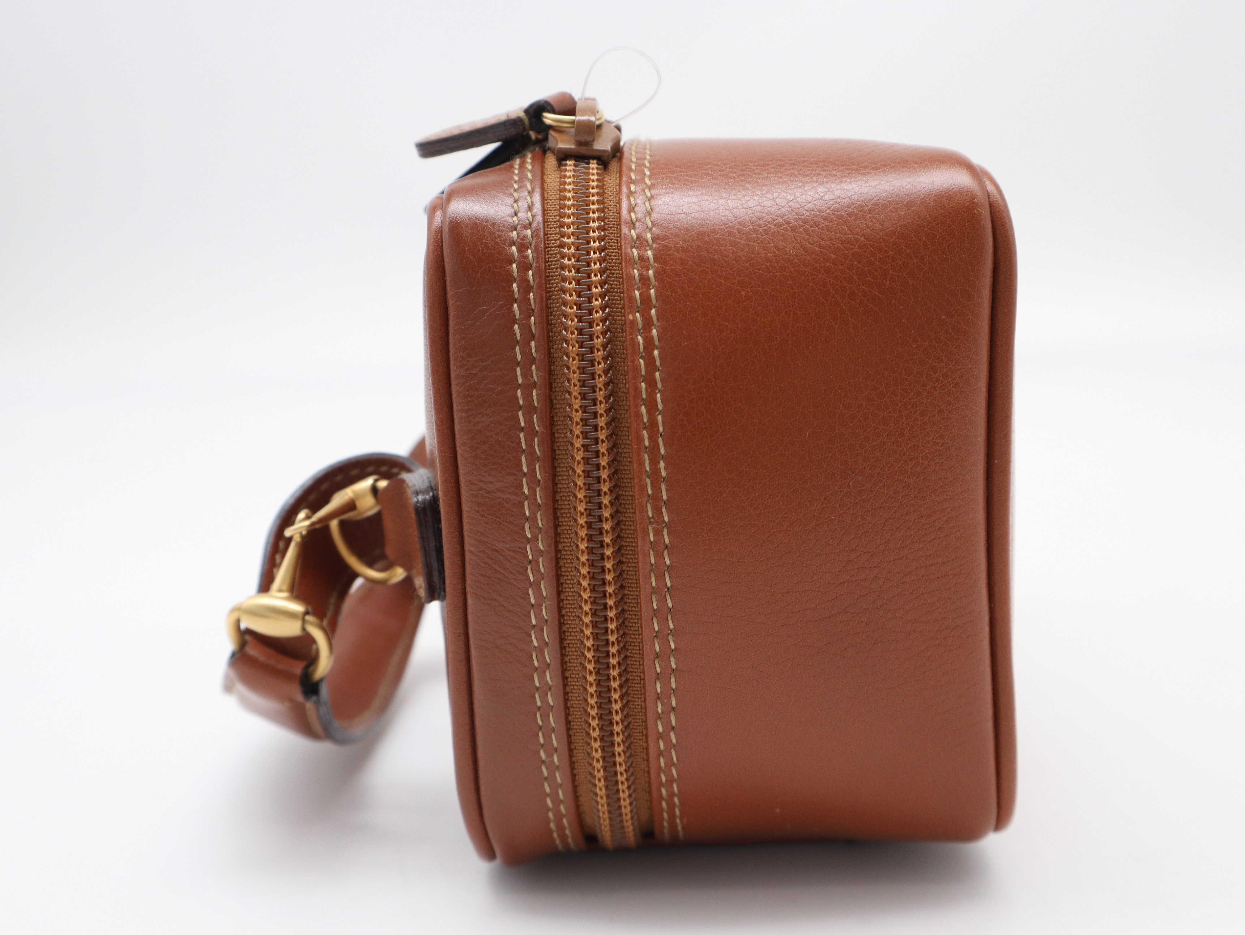 032.1705.0141 Leather Vanity Bag, Brown, with Dust Bag. — view 3