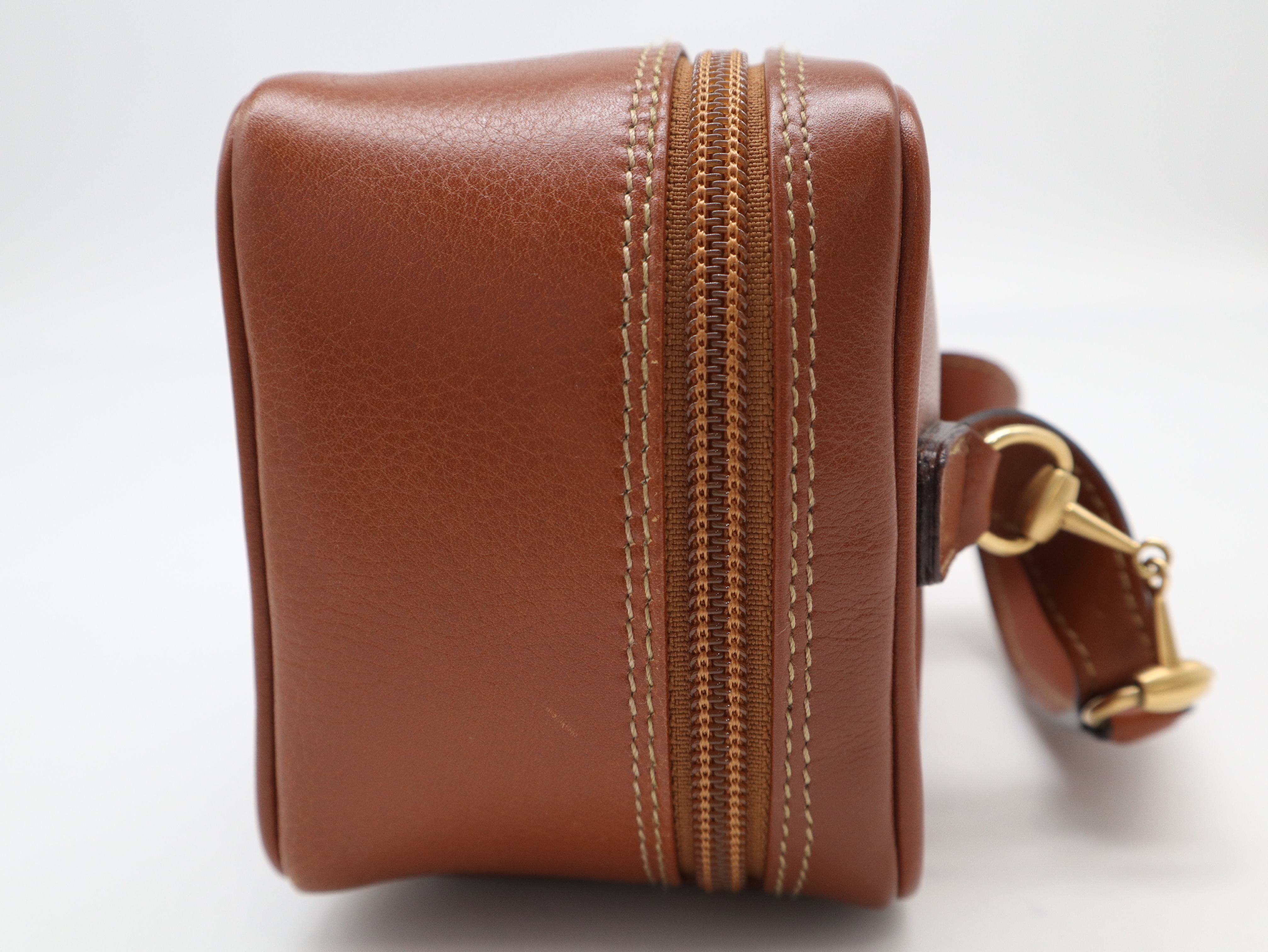 032.1705.0141 Leather Vanity Bag, Brown, with Dust Bag. — view 4
