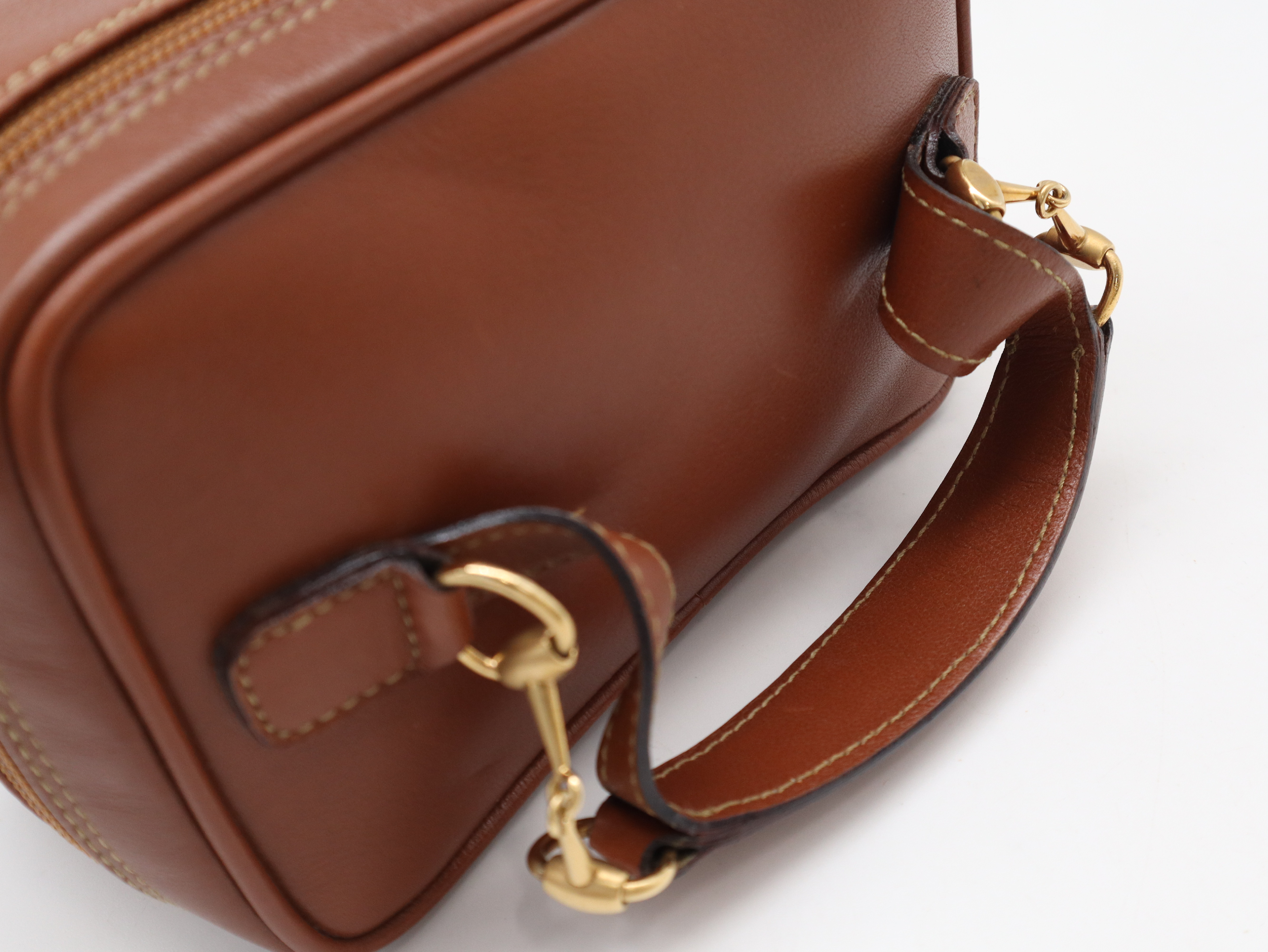 032.1705.0141 Leather Vanity Bag, Brown, with Dust Bag. — view 6