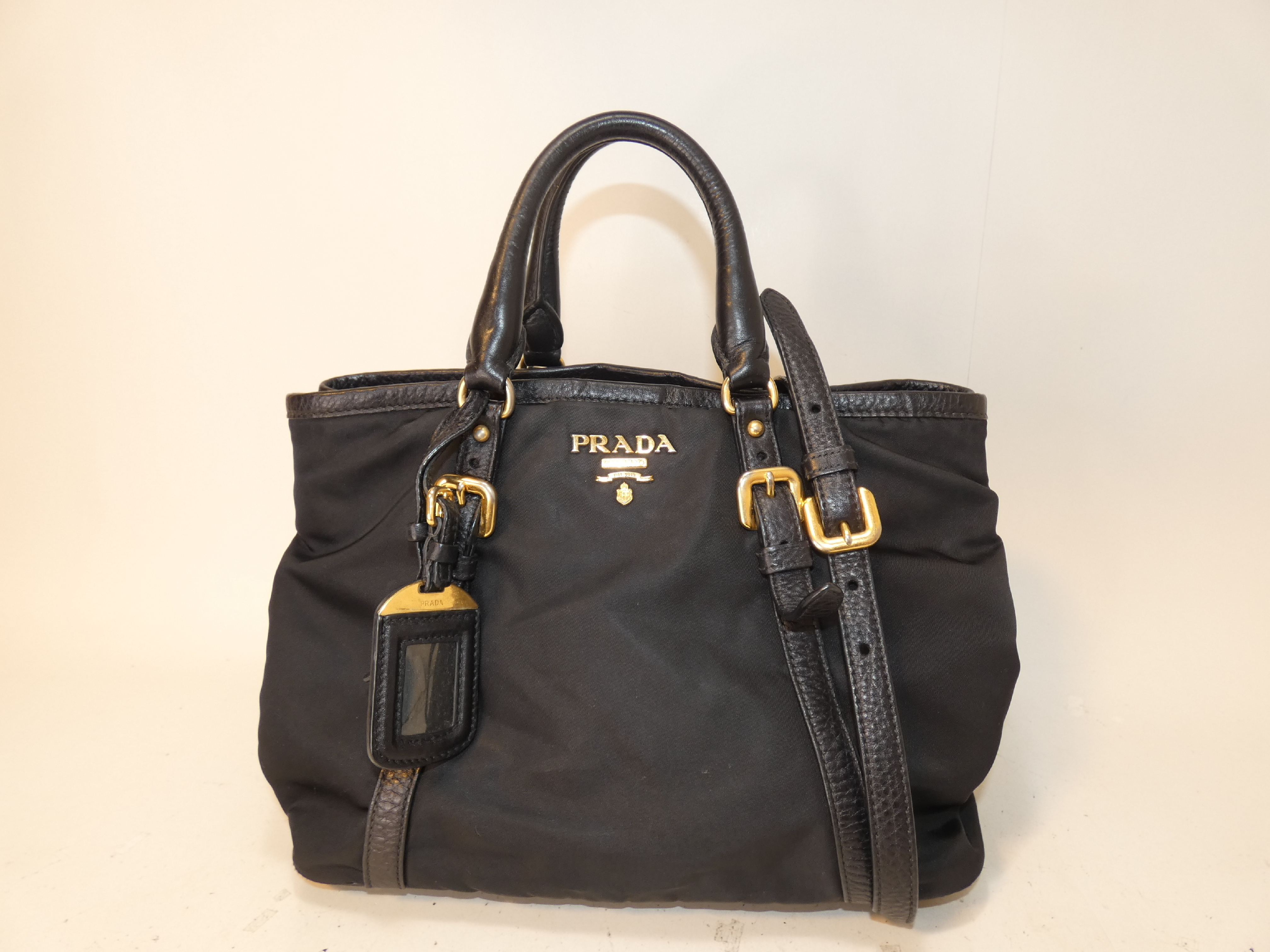 2-way Nylon Vitello Handbag