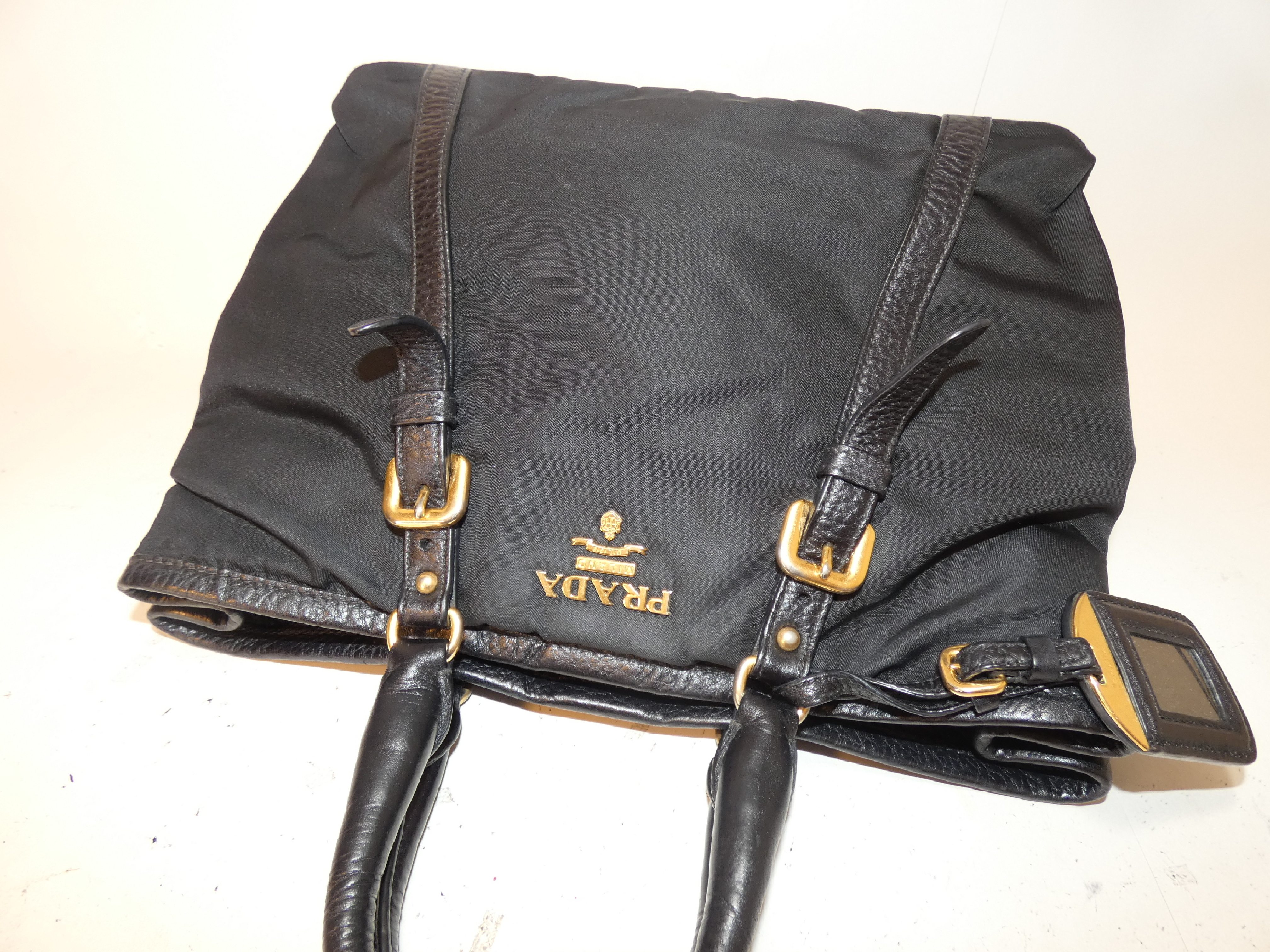 2-way Nylon Vitello Handbag — view 3