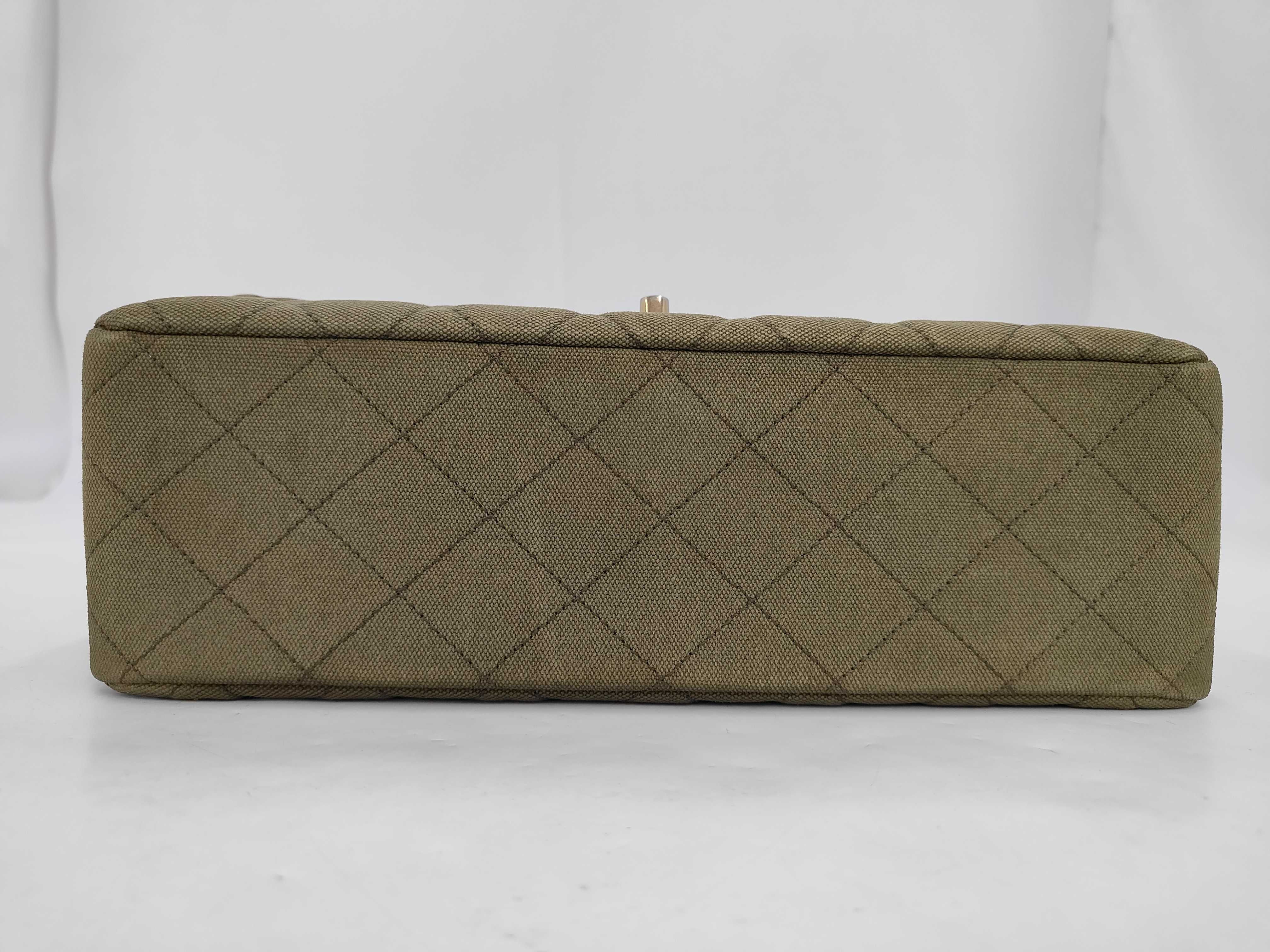 Double Flap Large Matelassé COCO Cuba Canvas Shoulder Bag (Serial No. 23) — view 3