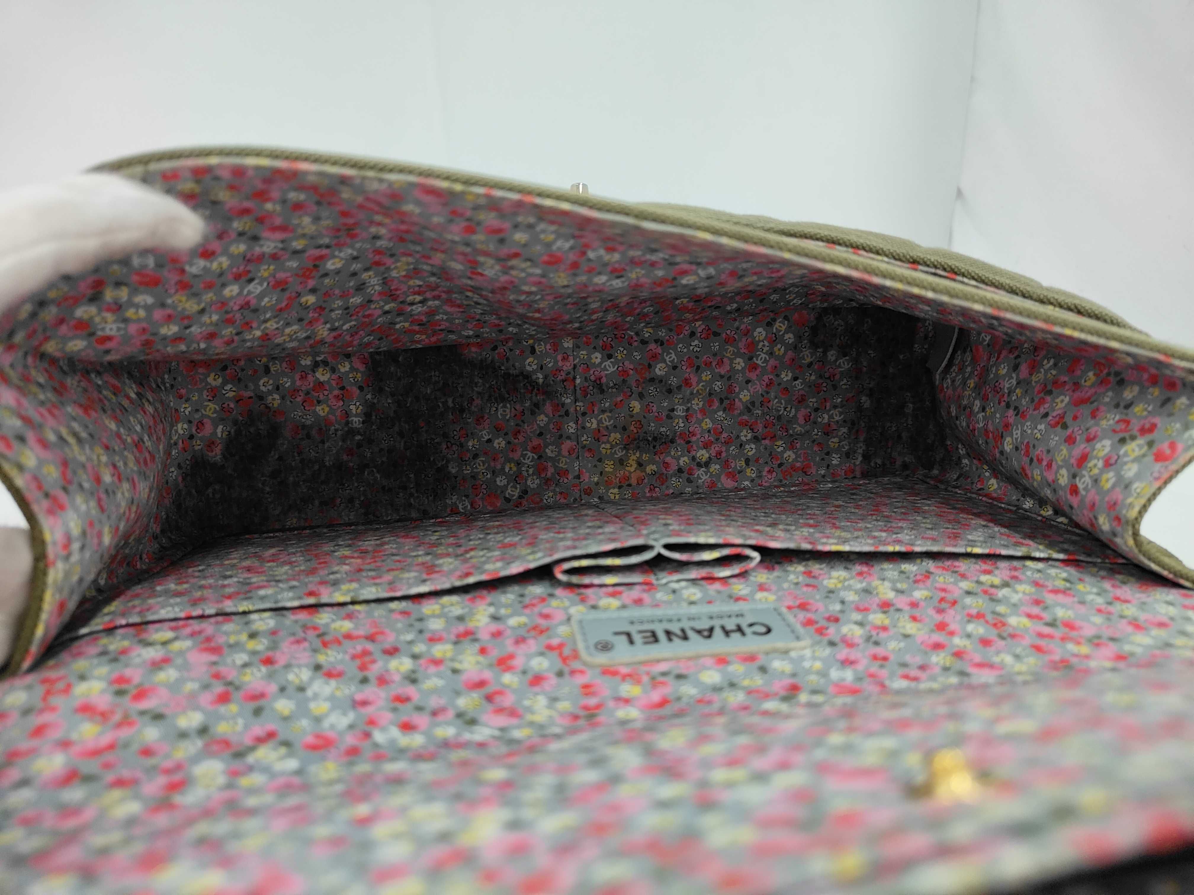 Double Flap Large Matelassé COCO Cuba Canvas Shoulder Bag (Serial No. 23) — view 9