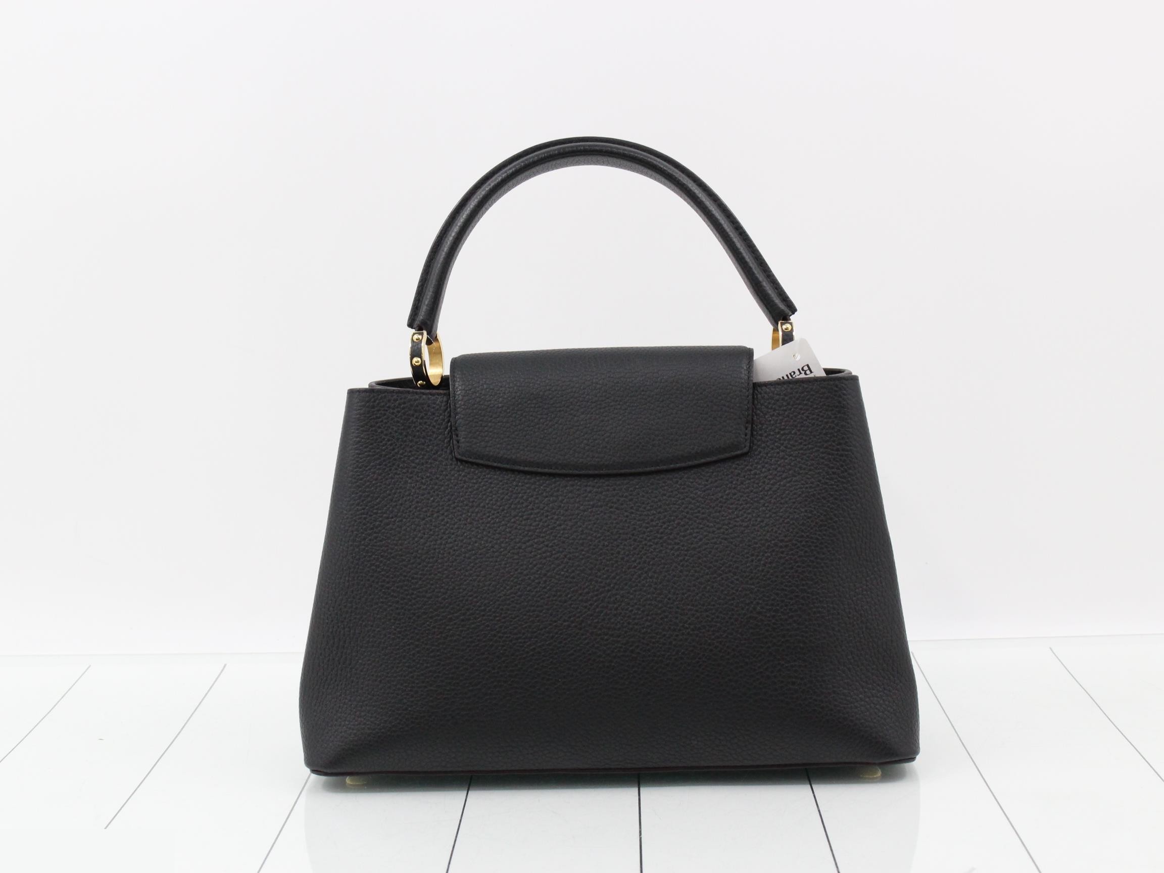 Capucines Taurillon Calfskin Black Handbag — view 2