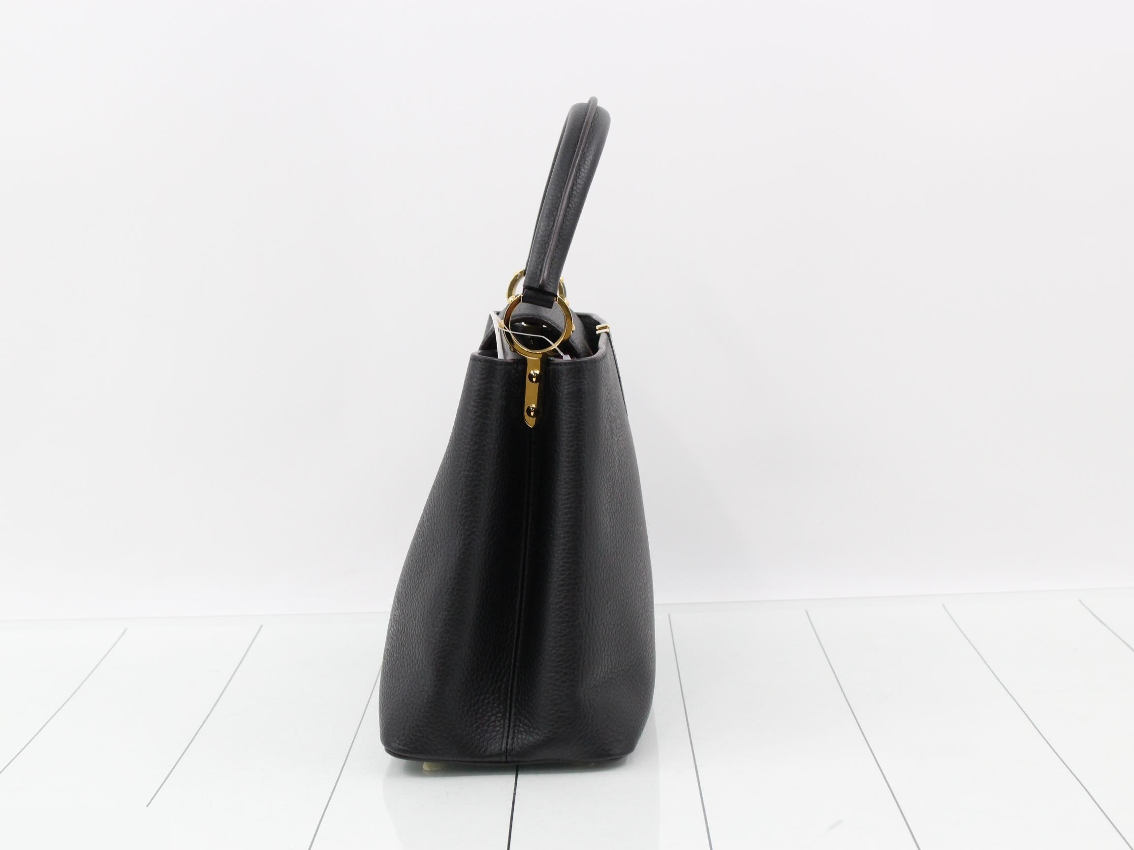 Capucines Taurillon Calfskin Black Handbag — view 4