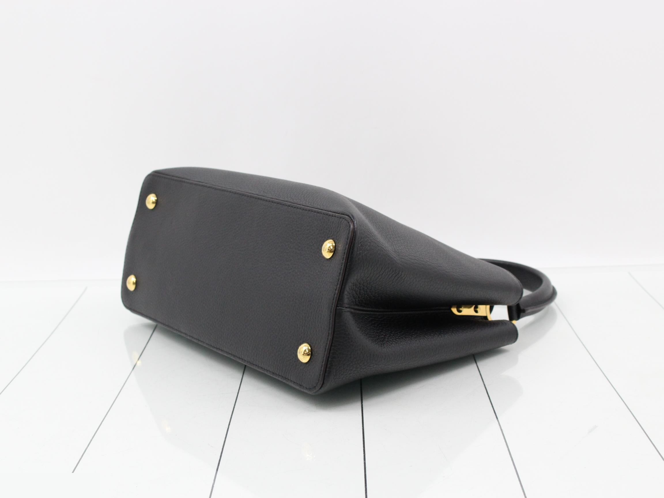 Capucines Taurillon Calfskin Black Handbag — view 6