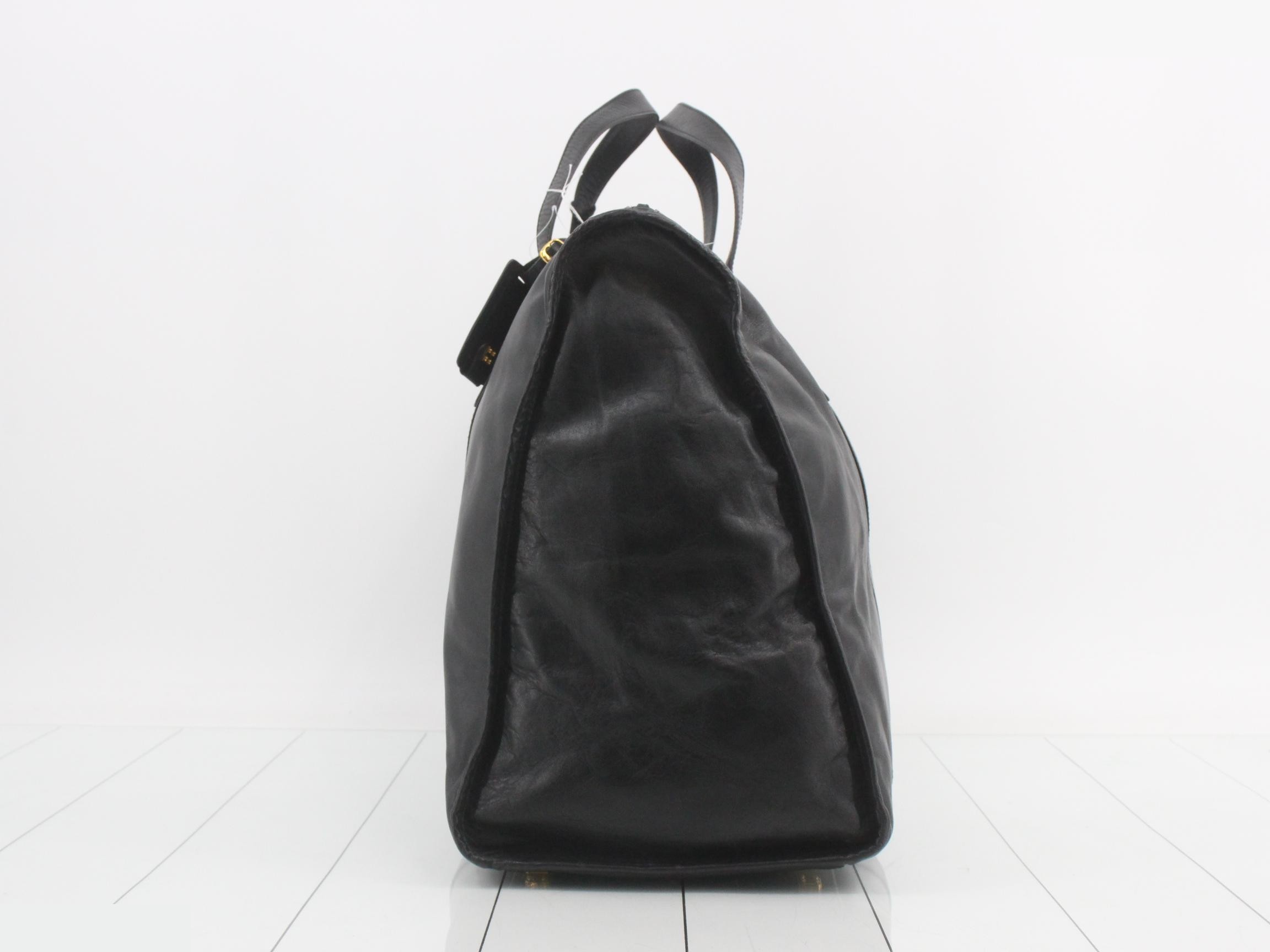 Leather Anagram Boston Bag — view 3