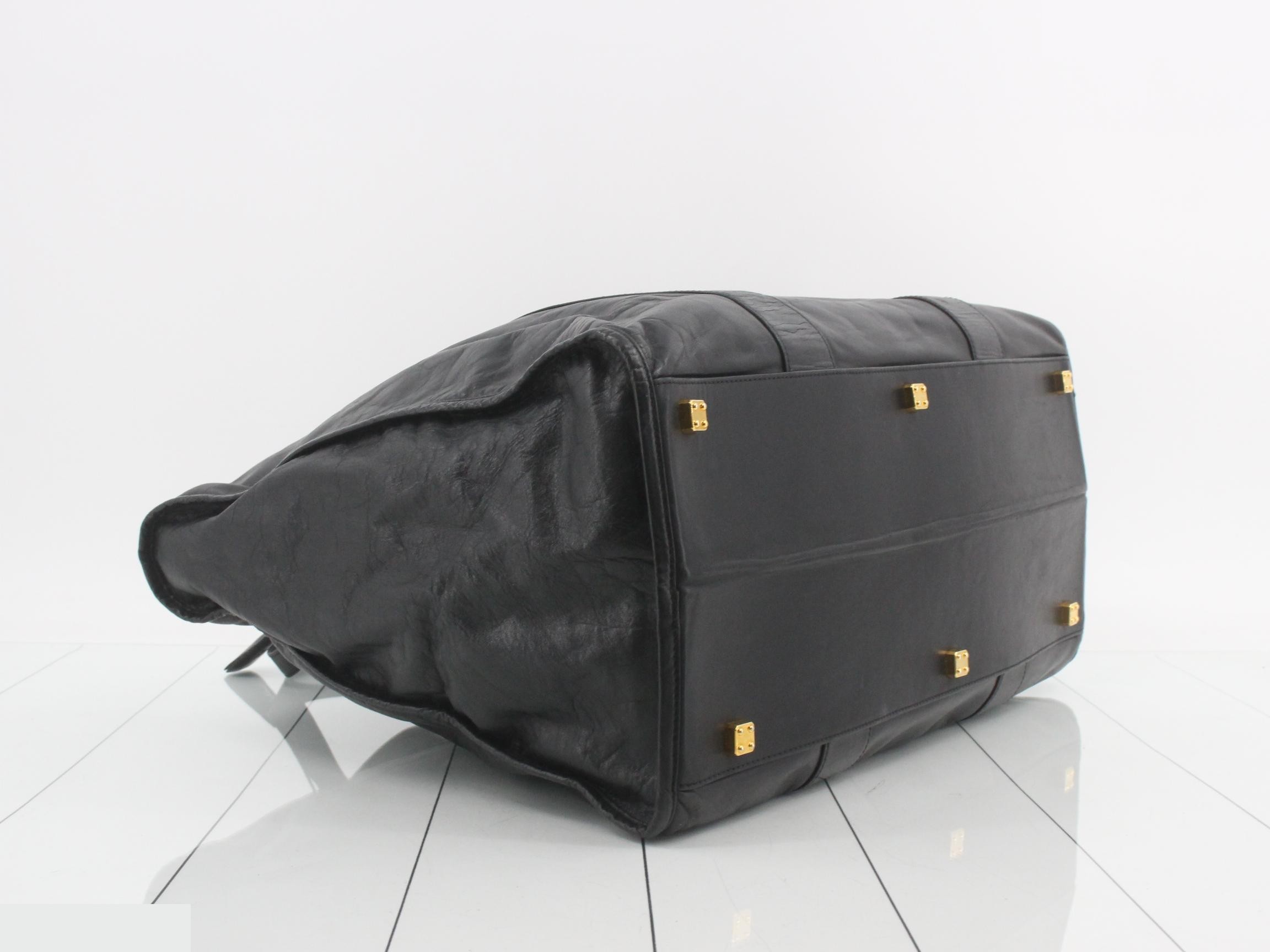 Leather Anagram Boston Bag — view 5