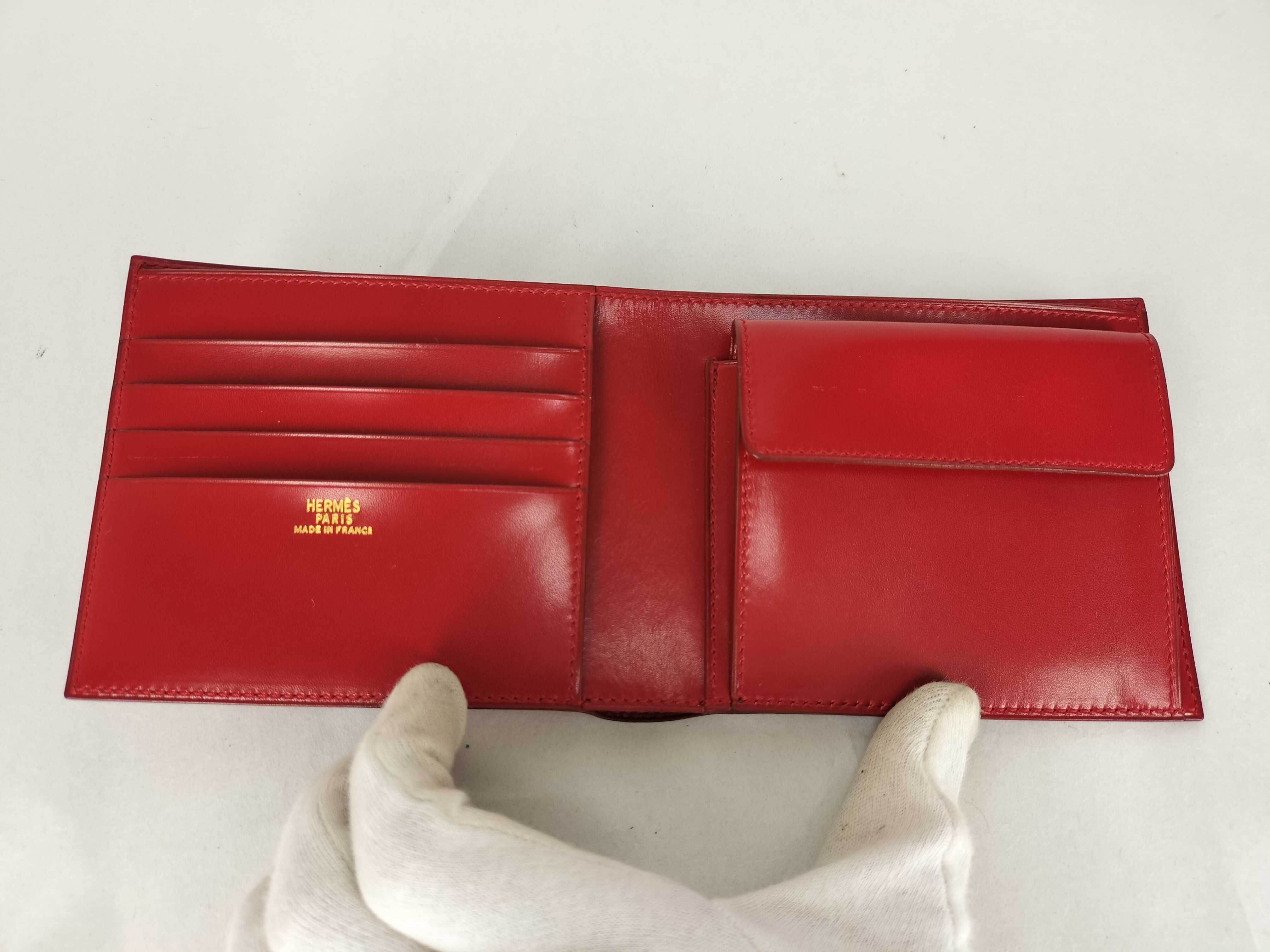 Bi-fold Wallet Box Calf Red Y Wallet — view 10