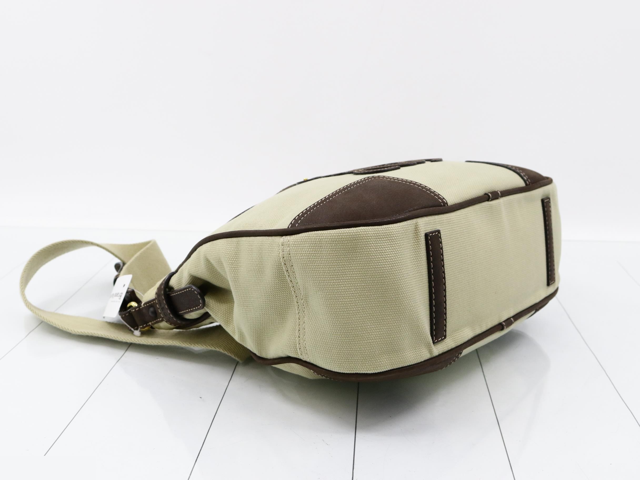 Anagram leather canvas combination shoulder bag — view 5