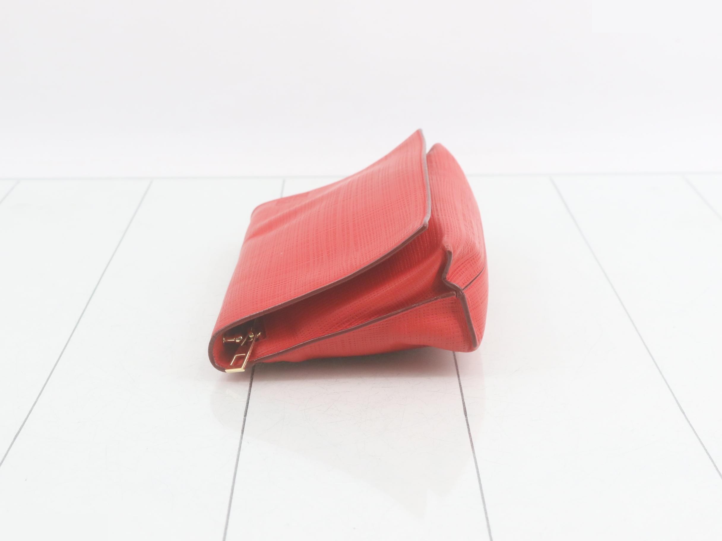 Shoulder bag, Anagram, red leather — view 4