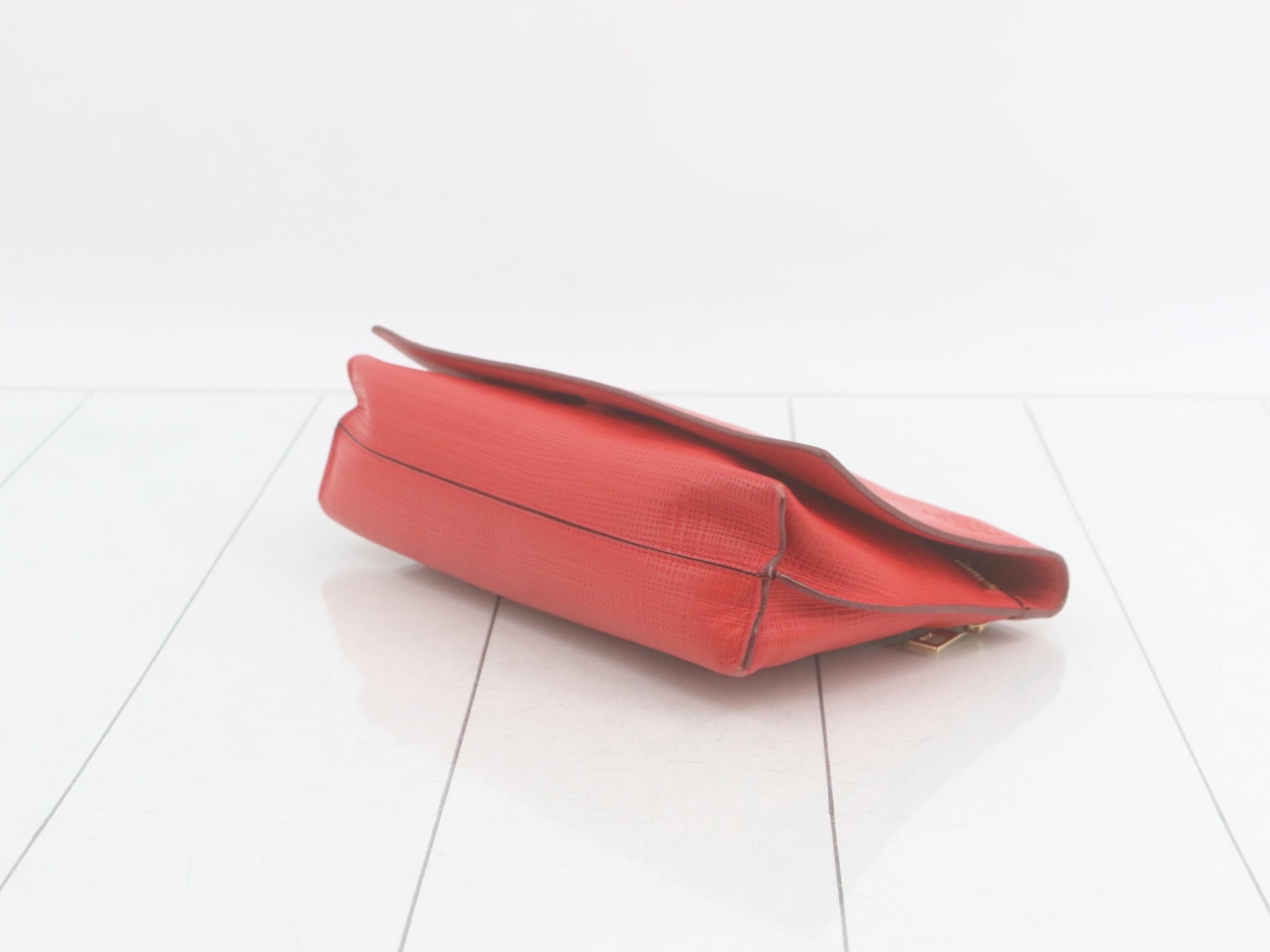 Shoulder bag, Anagram, red leather — view 6