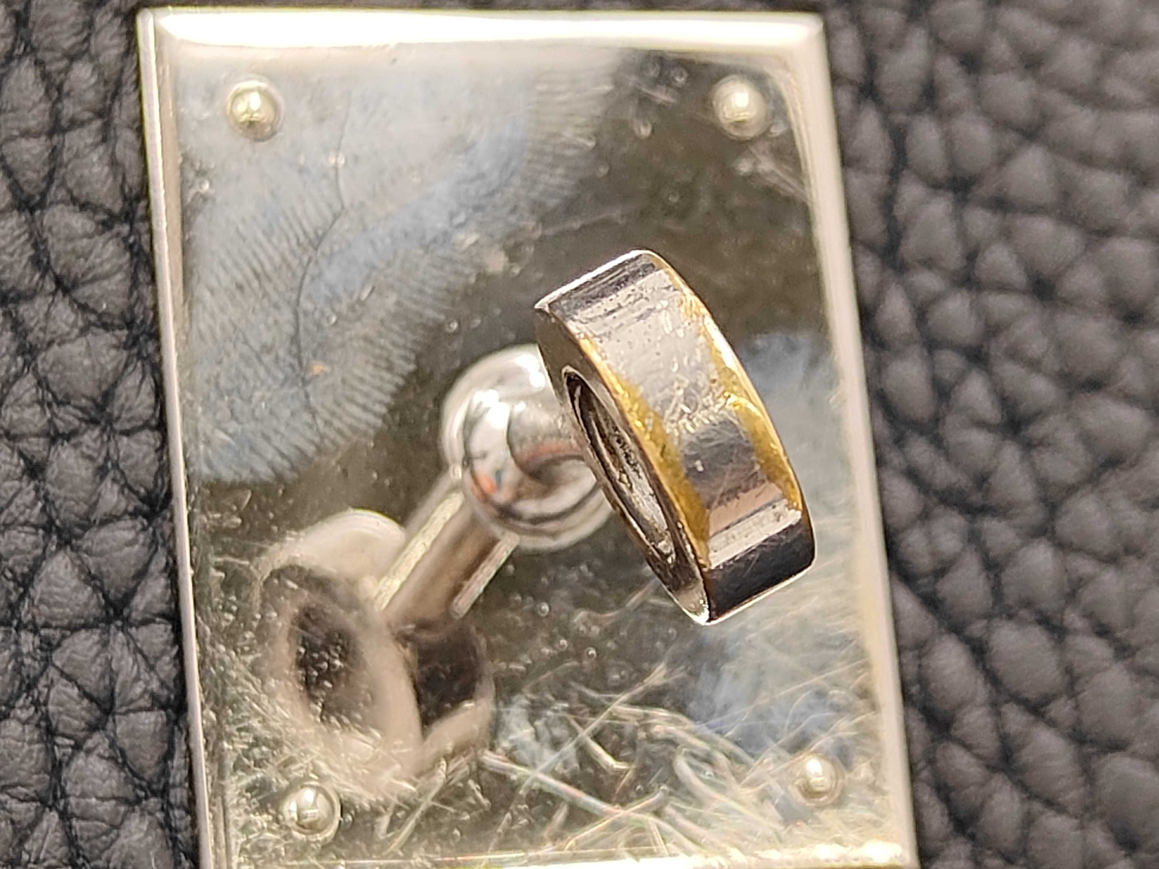 Birkin 35 Togo Black Silver Hardware J Stamp Black Handbag — view 11
