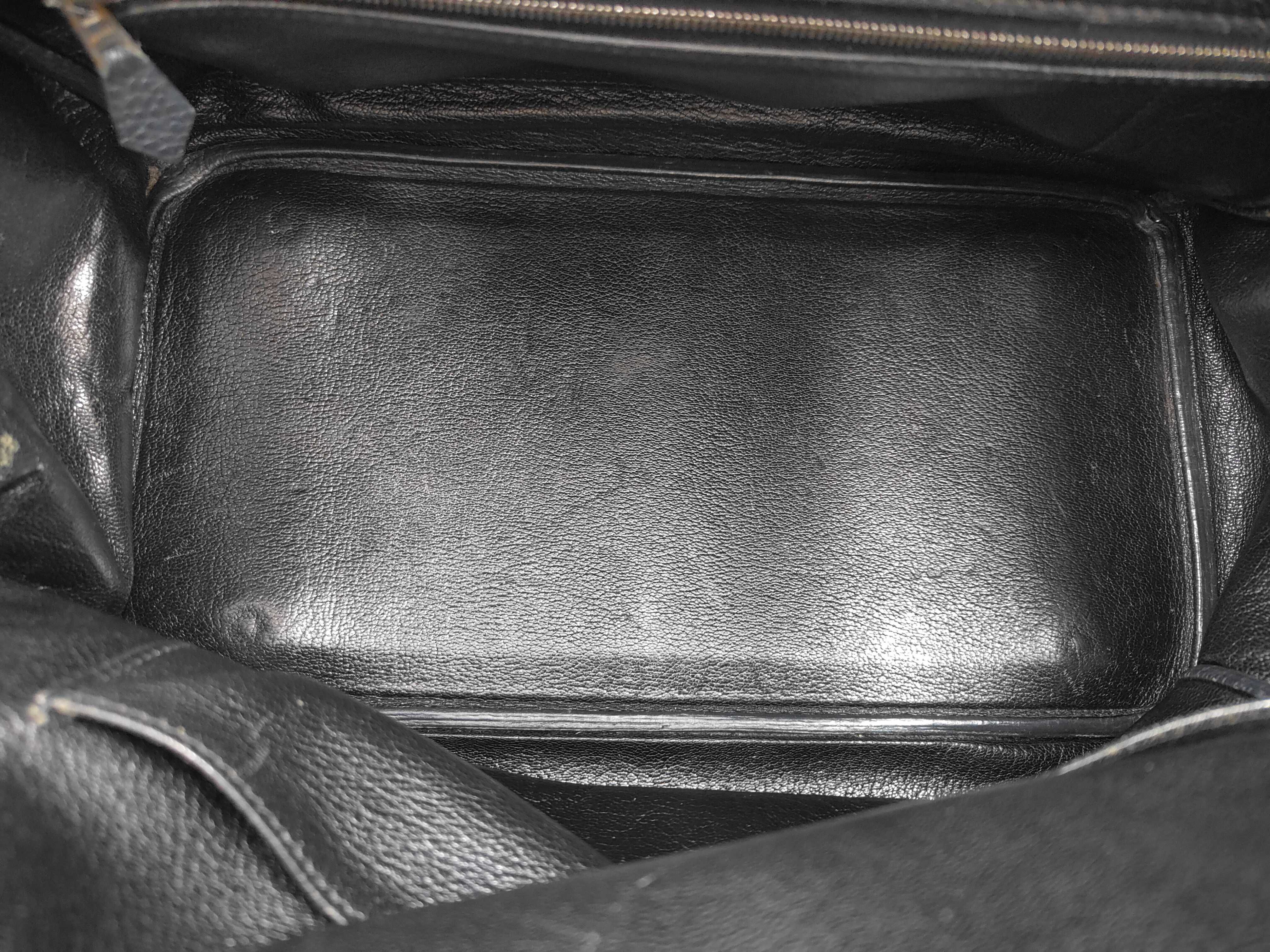 Birkin 35 Togo Black Silver Hardware J Stamp Black Handbag — view 8