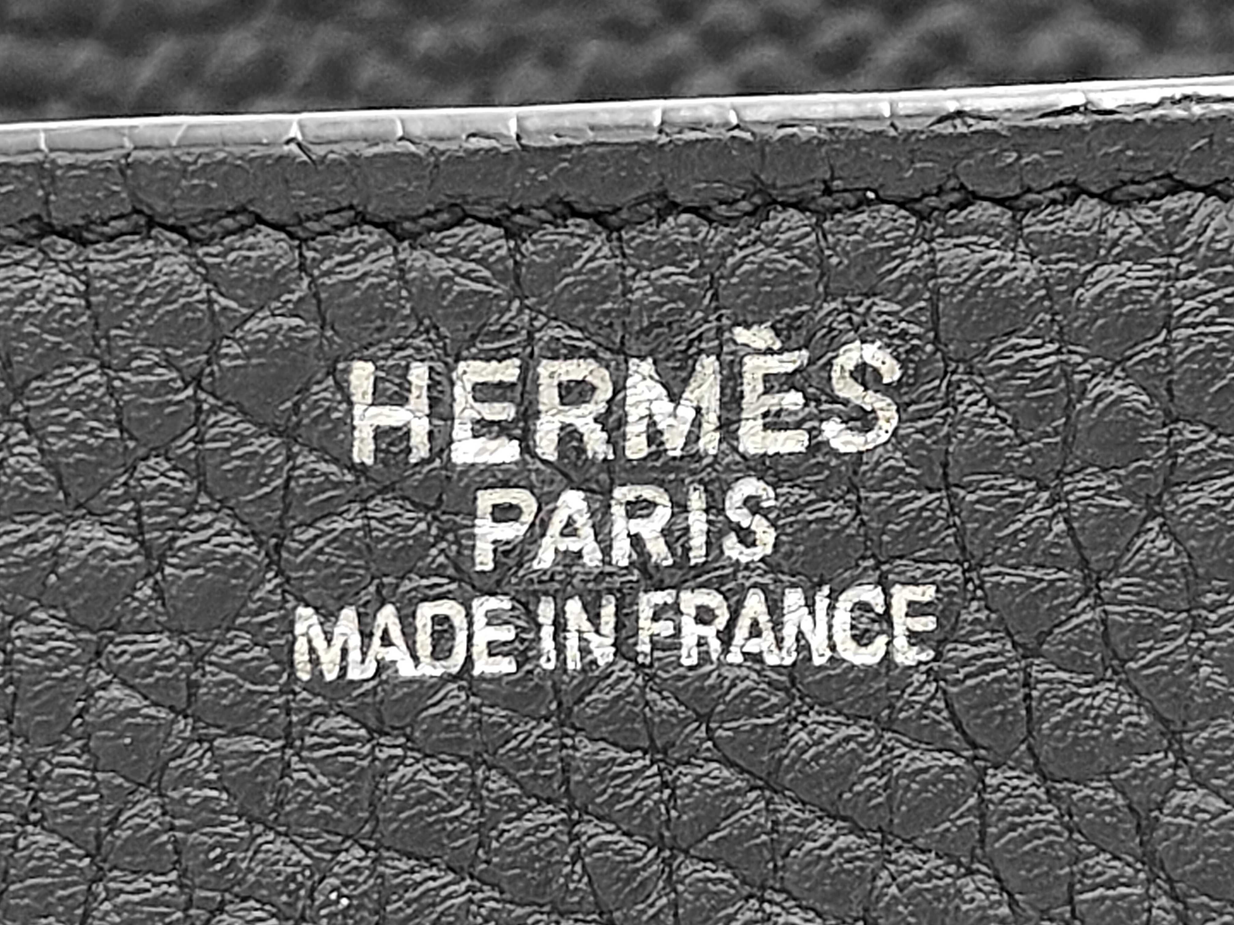 Birkin 35 Togo Black Silver Hardware J Stamp Black Handbag — view 9