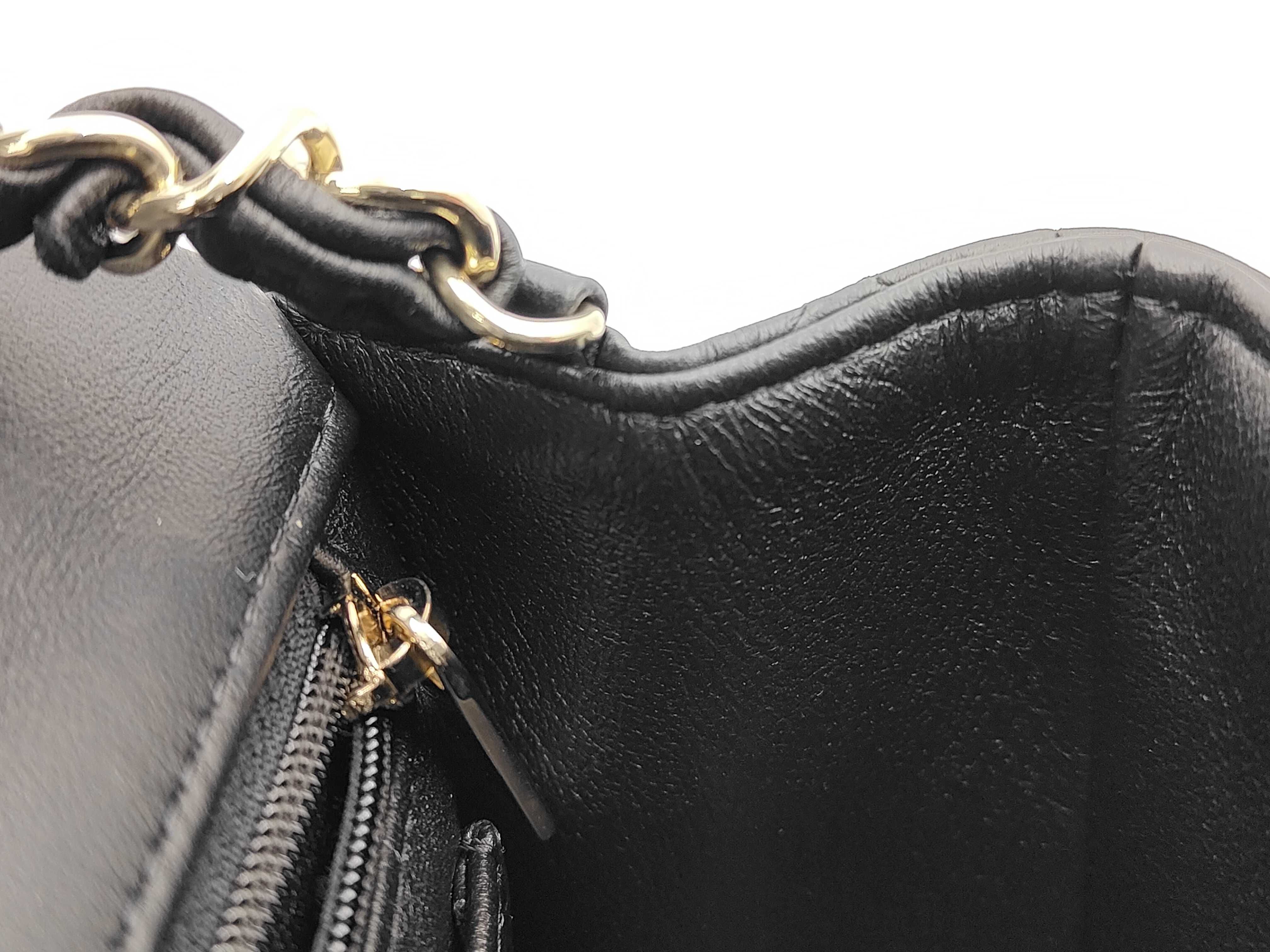 Lambskin Mini Matelassé 20 Chain Shoulder Bag, Black, with IC Plate — view 12