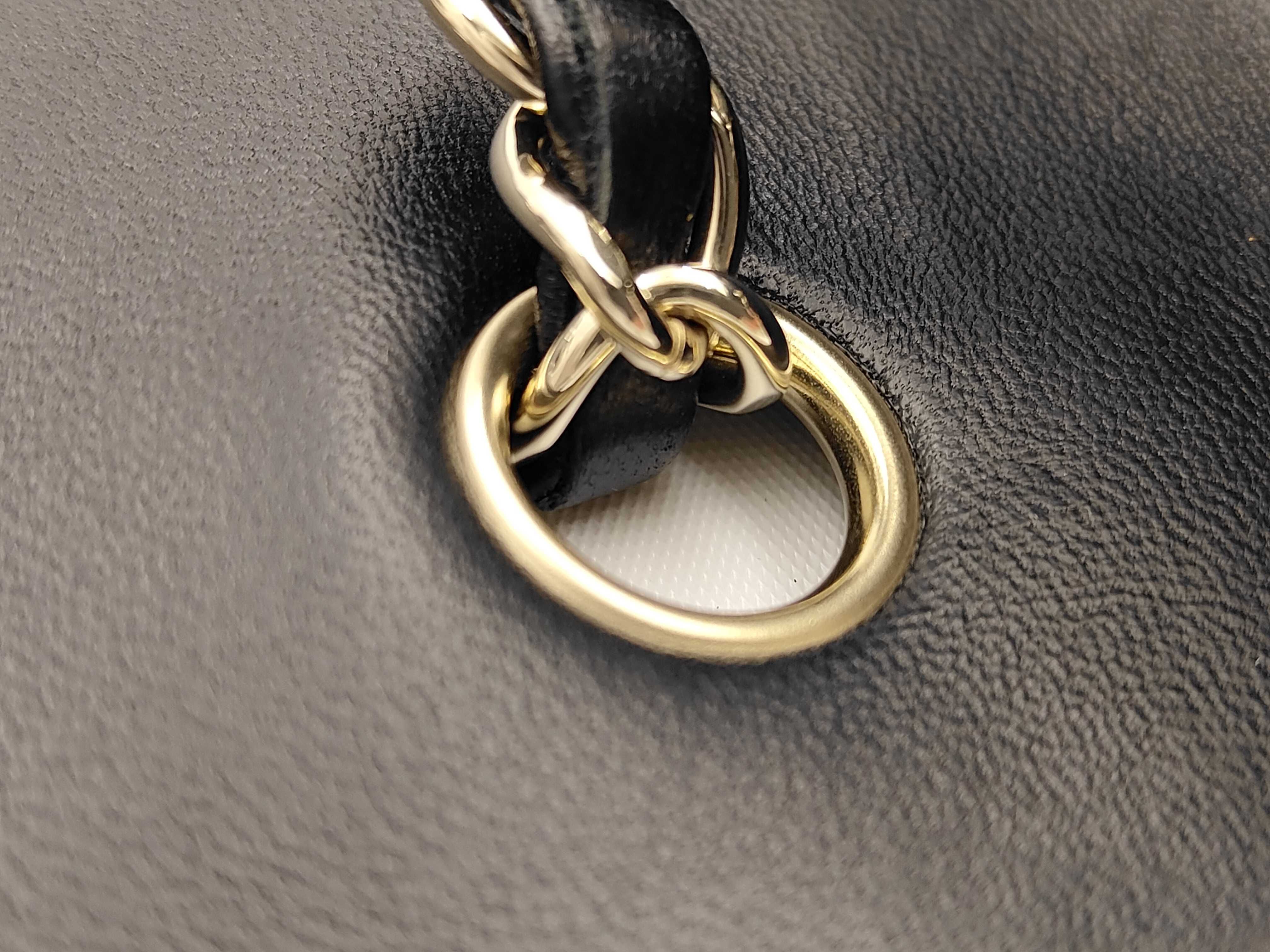 Lambskin Mini Matelassé 20 Chain Shoulder Bag, Black, with IC Plate — view 7