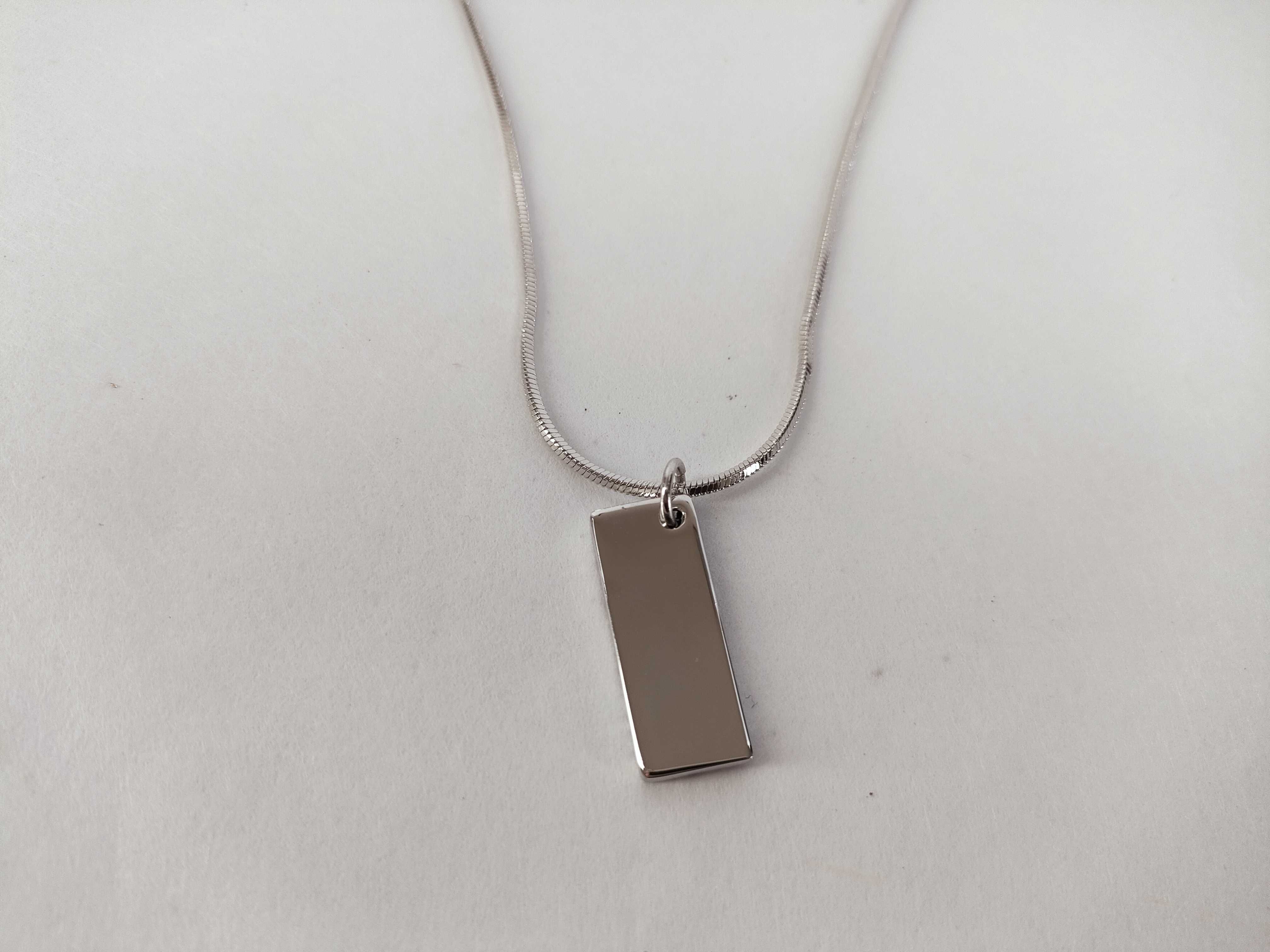 Trotter NO2 Plate Blue Silver Necklace — view 2