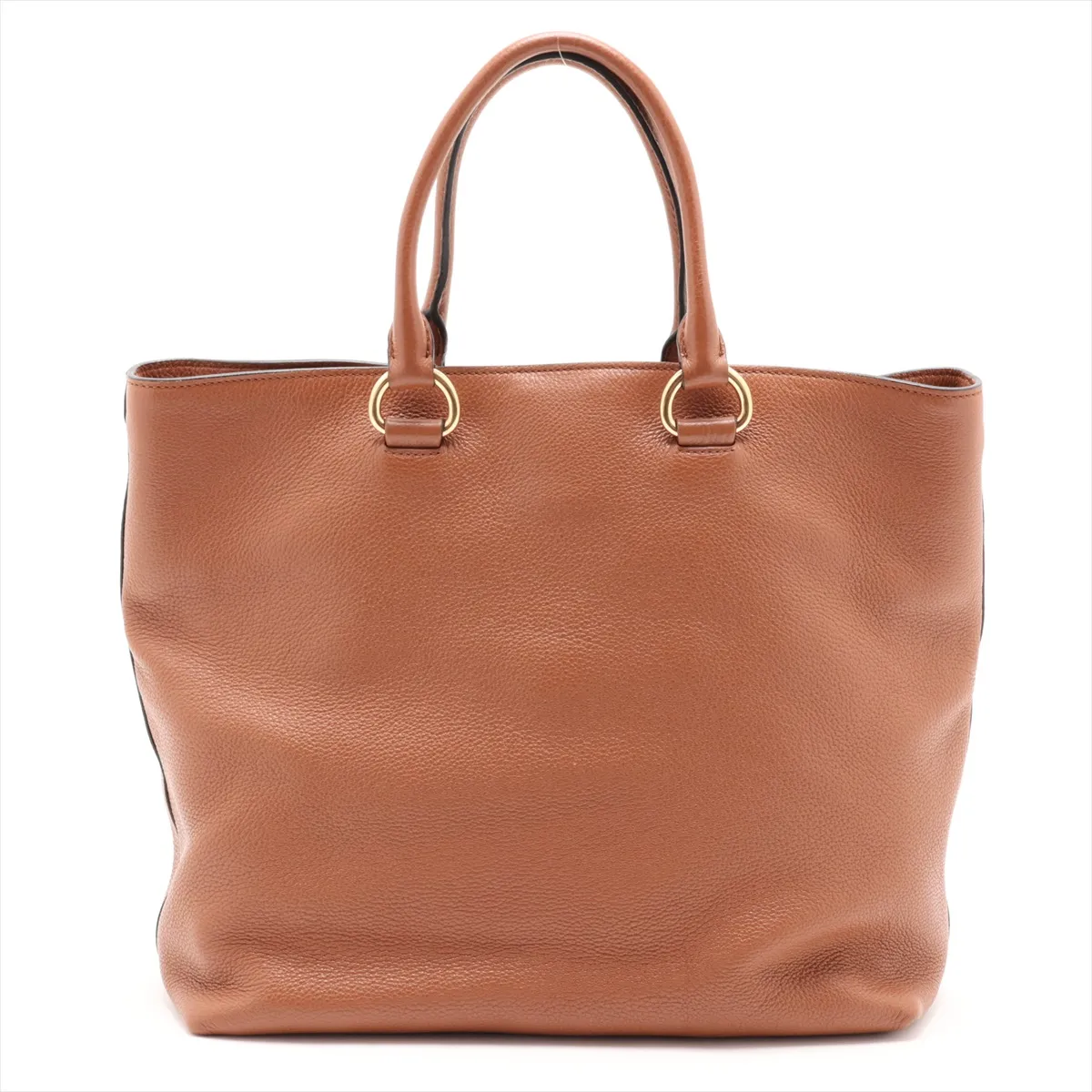 Vitello Phoenix 1BG865 Leather 2-Way Tote Bag, Brown — view 2