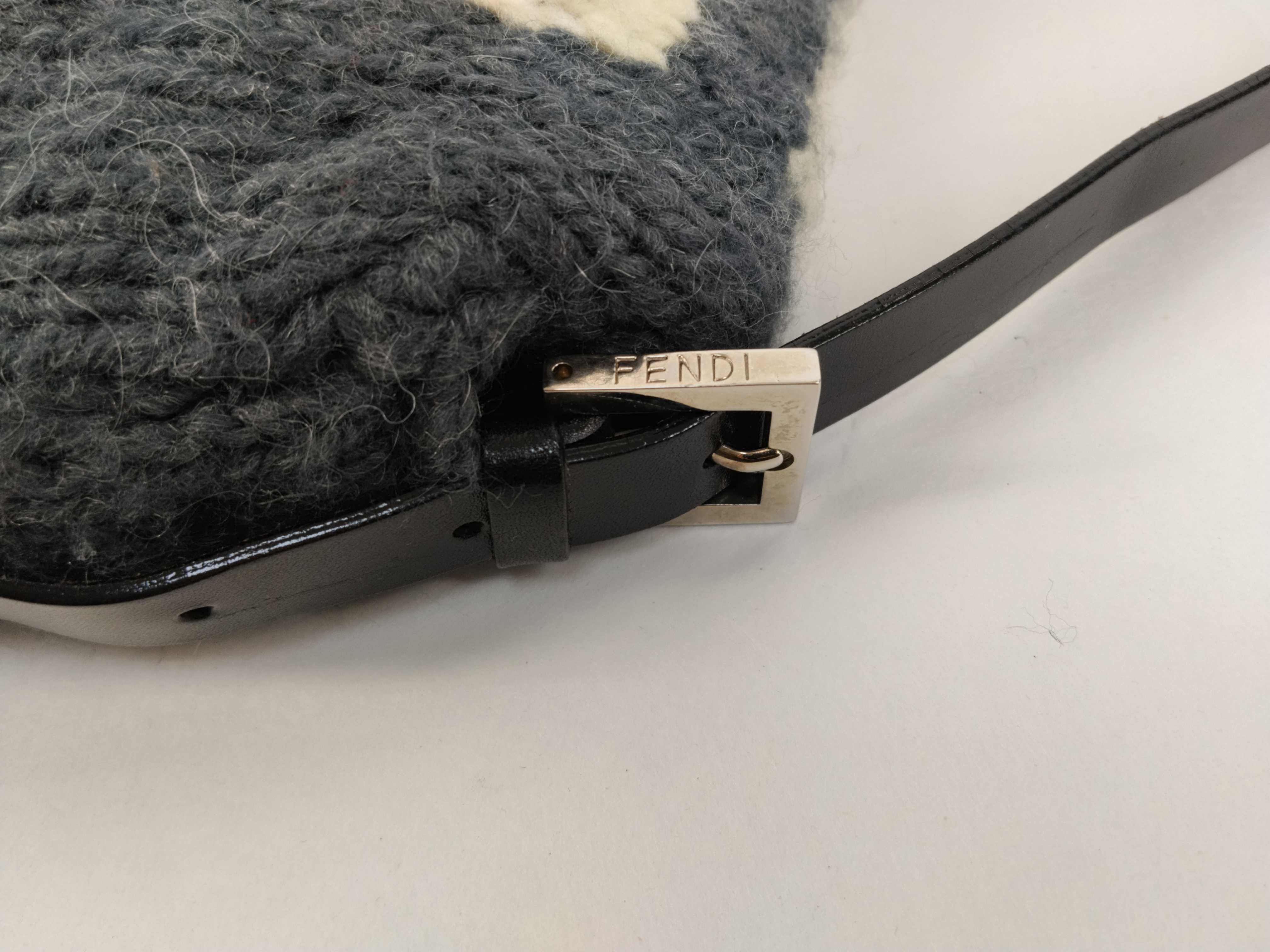Mamma Fendi Mamma Bucket Knit Wool One-Shoulder Bag Dust Bag Shoulder Bag — view 5
