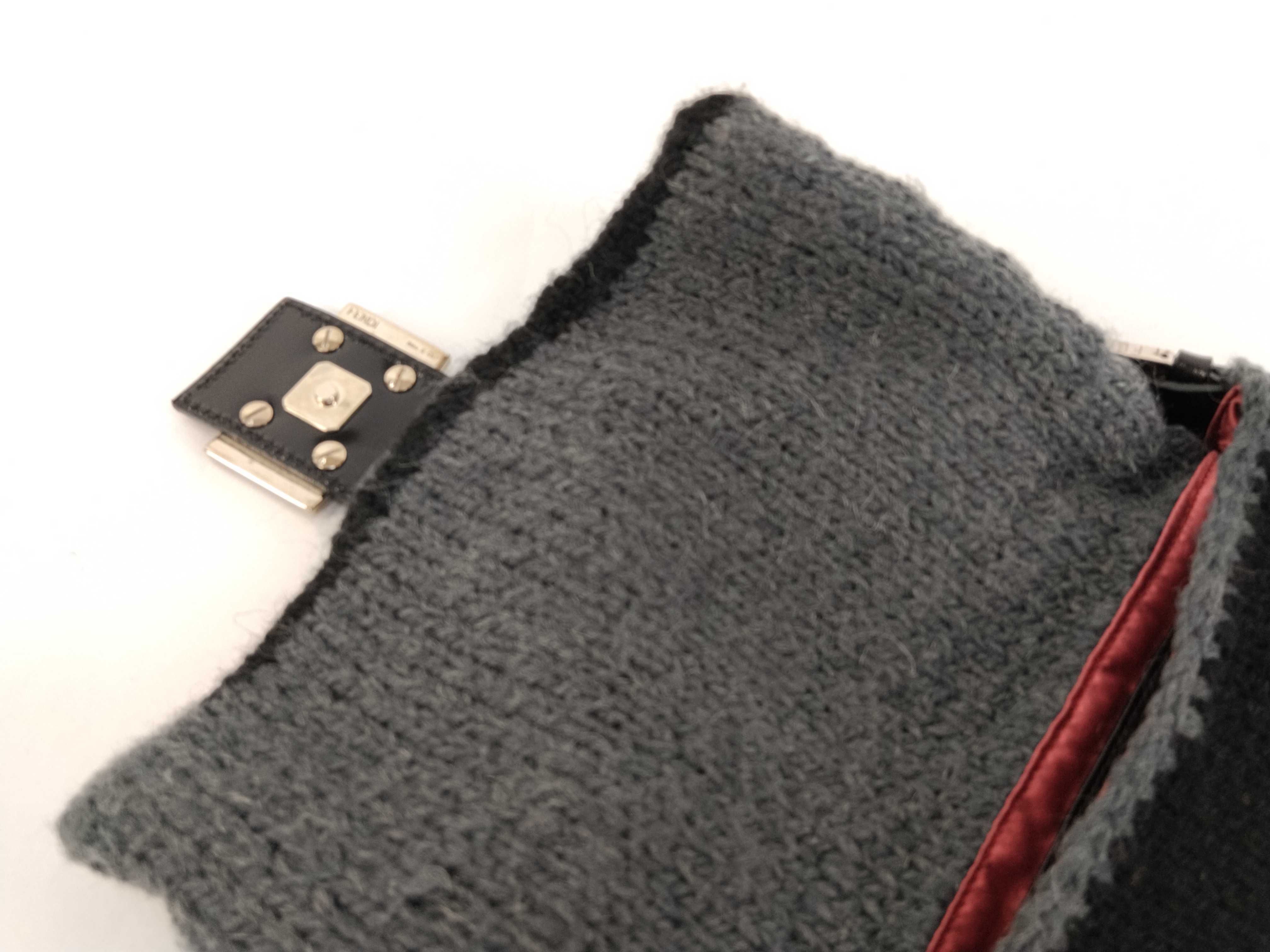 Mamma Fendi Mamma Bucket Knit Wool One-Shoulder Bag Dust Bag Shoulder Bag — view 9
