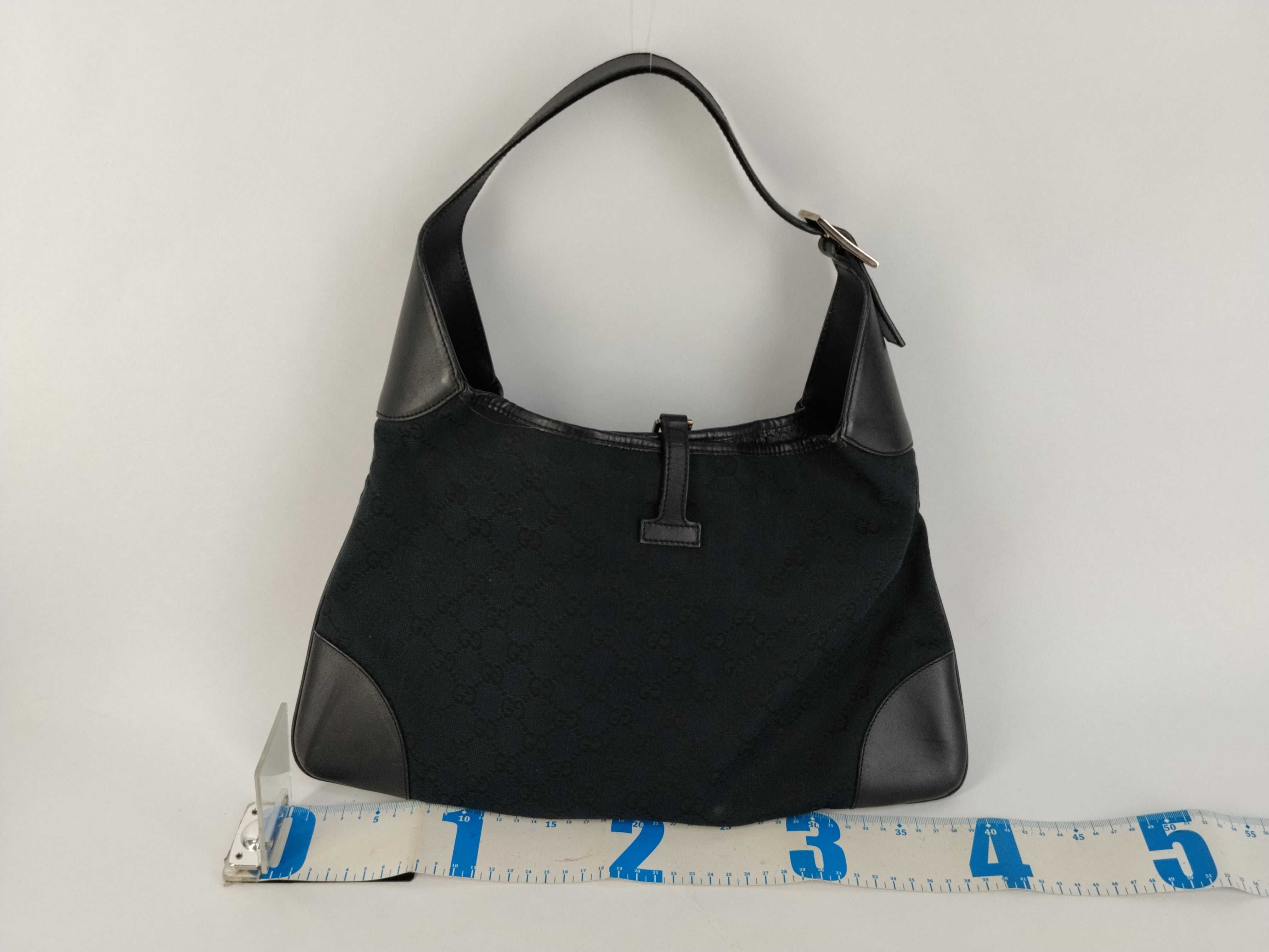 GG Canvas Handbag, New Jackie Sherry Black Shoulder Bag — view 2