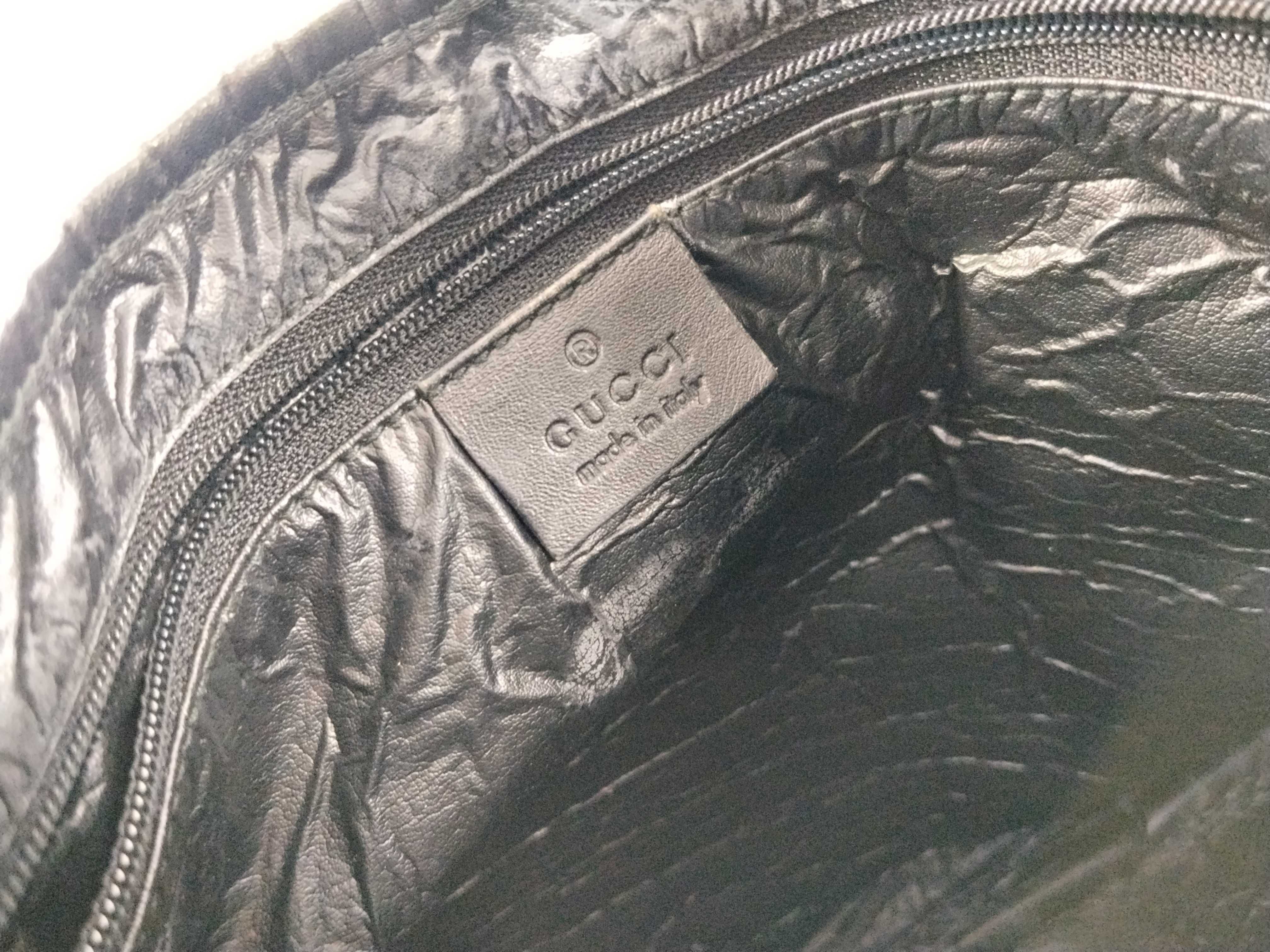 GG Canvas Handbag, New Jackie Sherry Black Shoulder Bag — view 11
