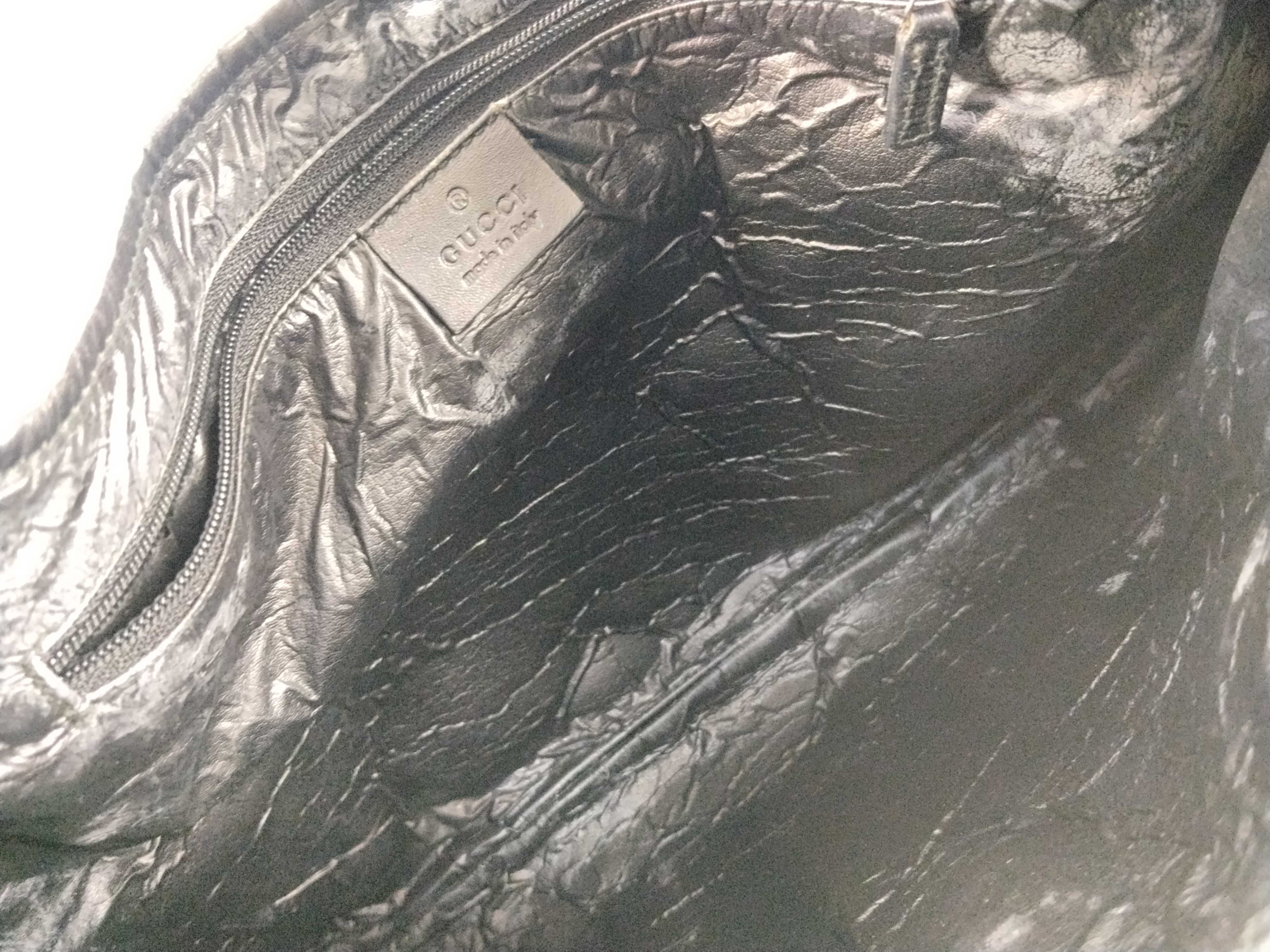 GG Canvas Handbag, New Jackie Sherry Black Shoulder Bag — view 12