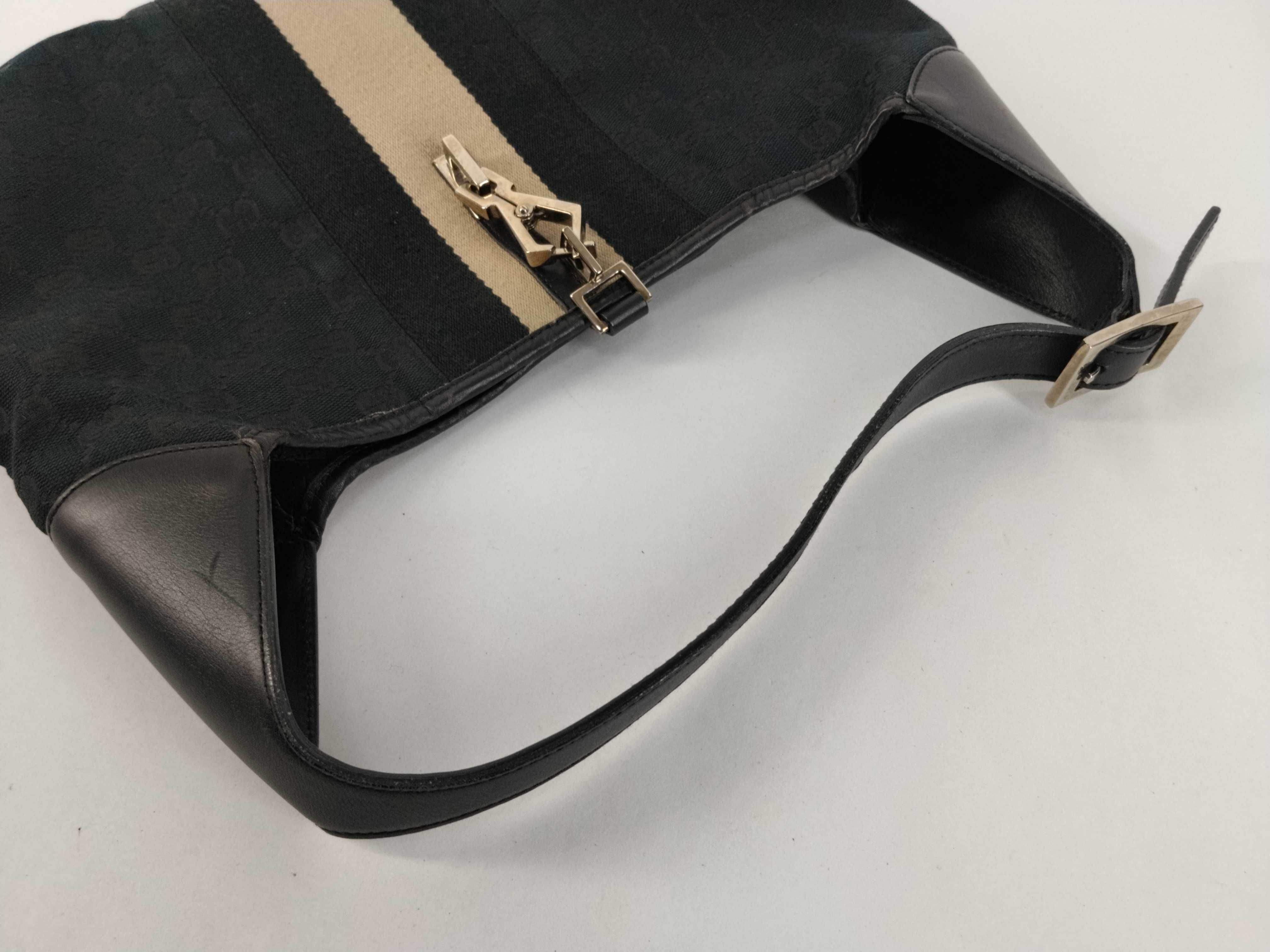 GG Canvas Handbag, New Jackie Sherry Black Shoulder Bag — view 3