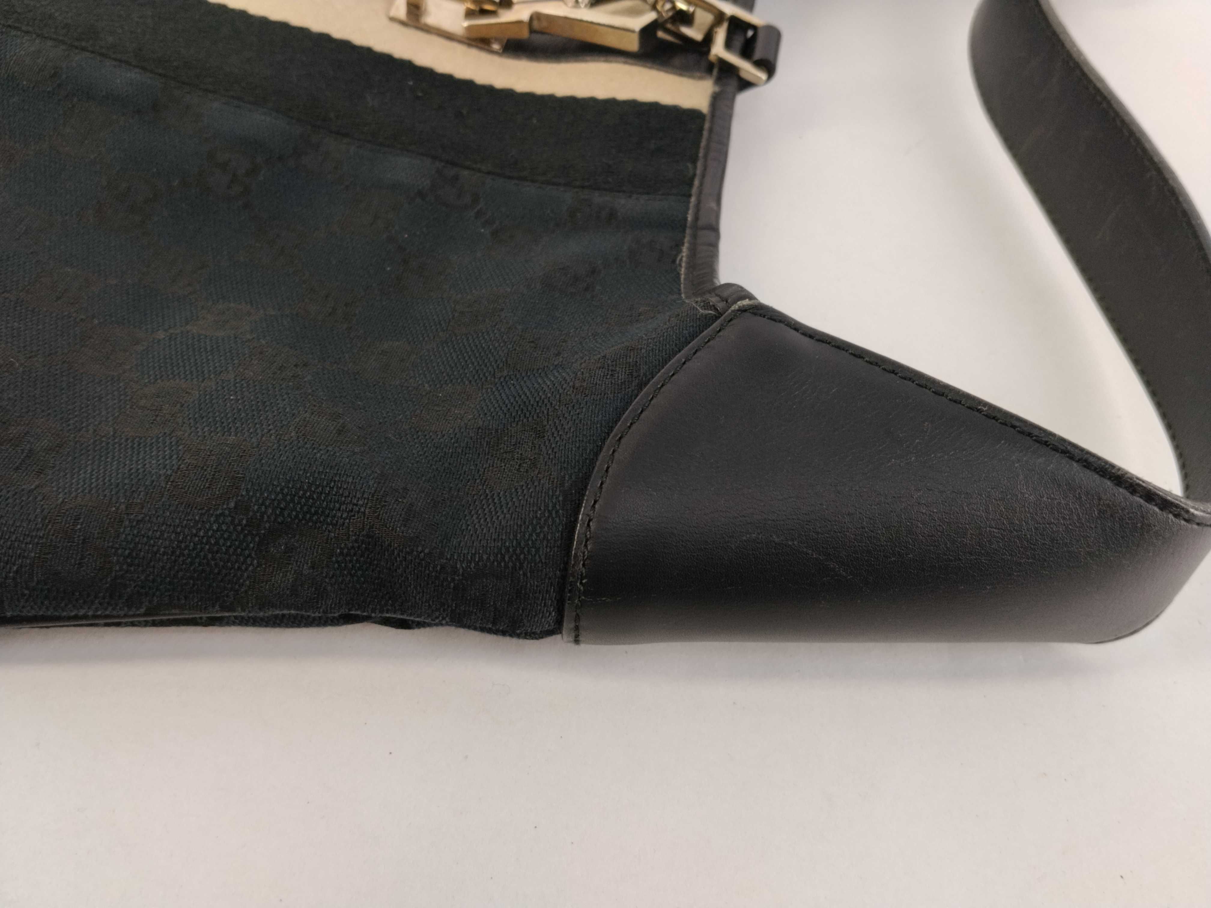 GG Canvas Handbag, New Jackie Sherry Black Shoulder Bag — view 5
