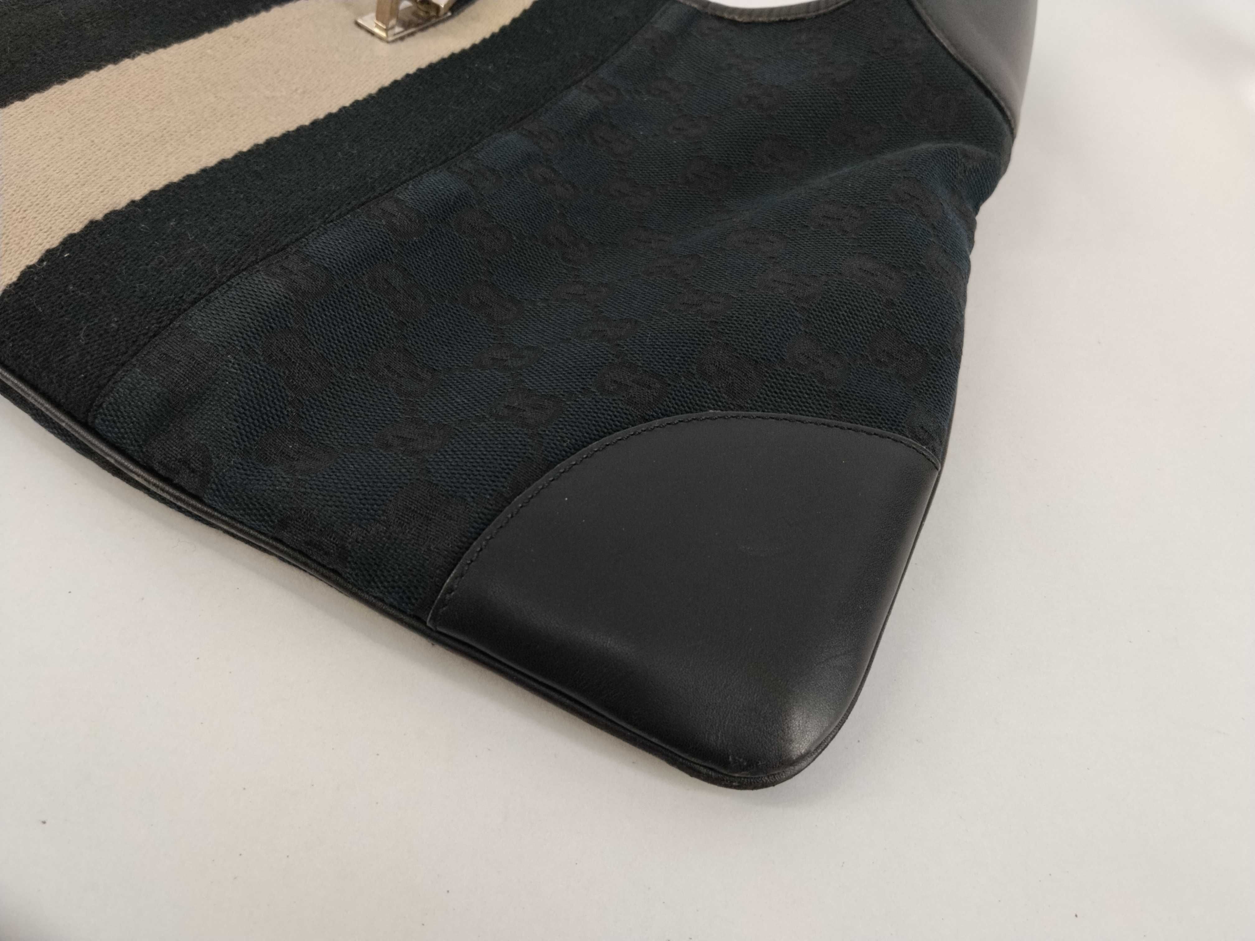 GG Canvas Handbag, New Jackie Sherry Black Shoulder Bag — view 6