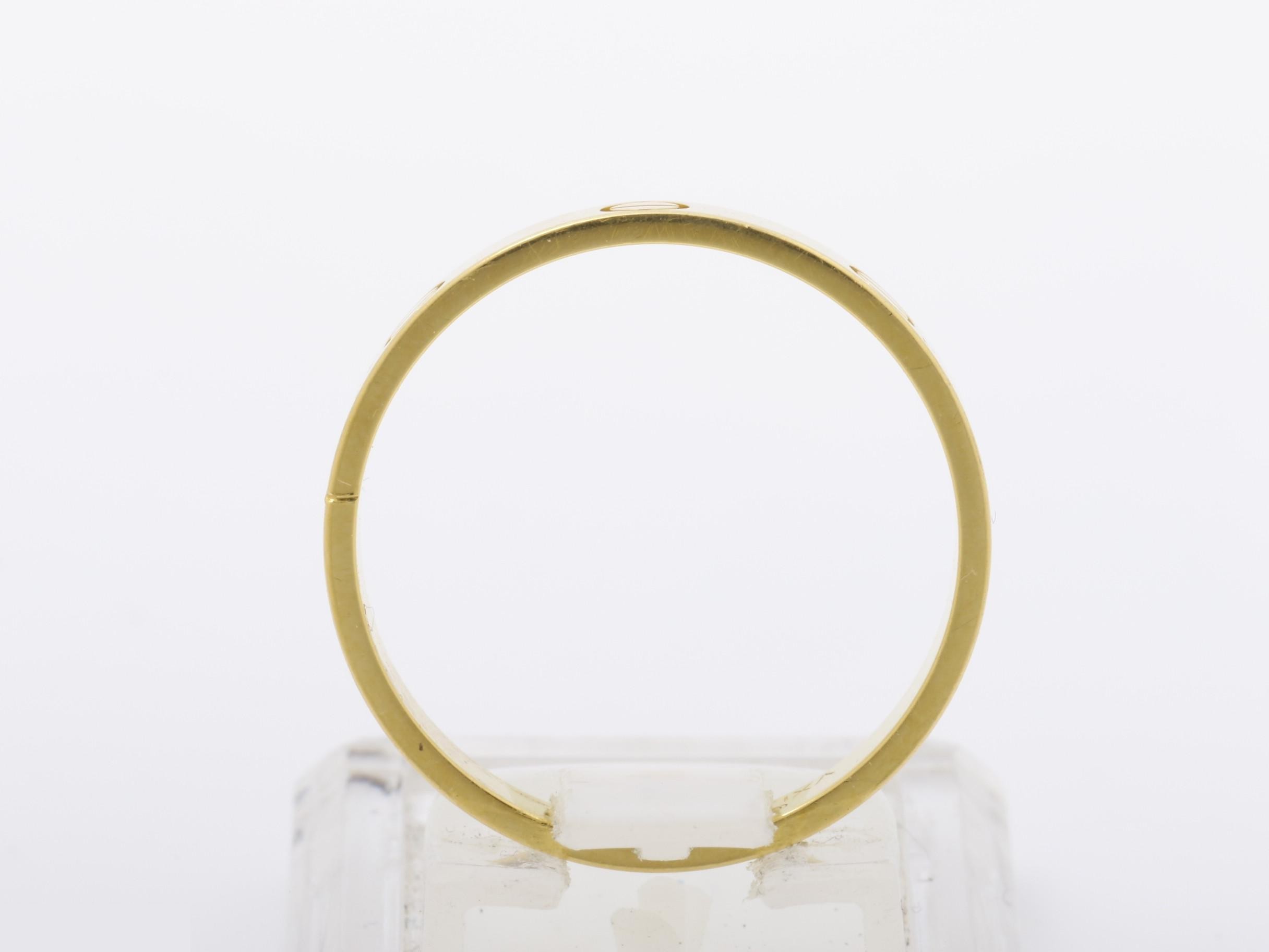 Mini Love Ring, 3.8g, Size 61 / Actual Size #20 / Width approx. 3.5mm, 750YG — view 5