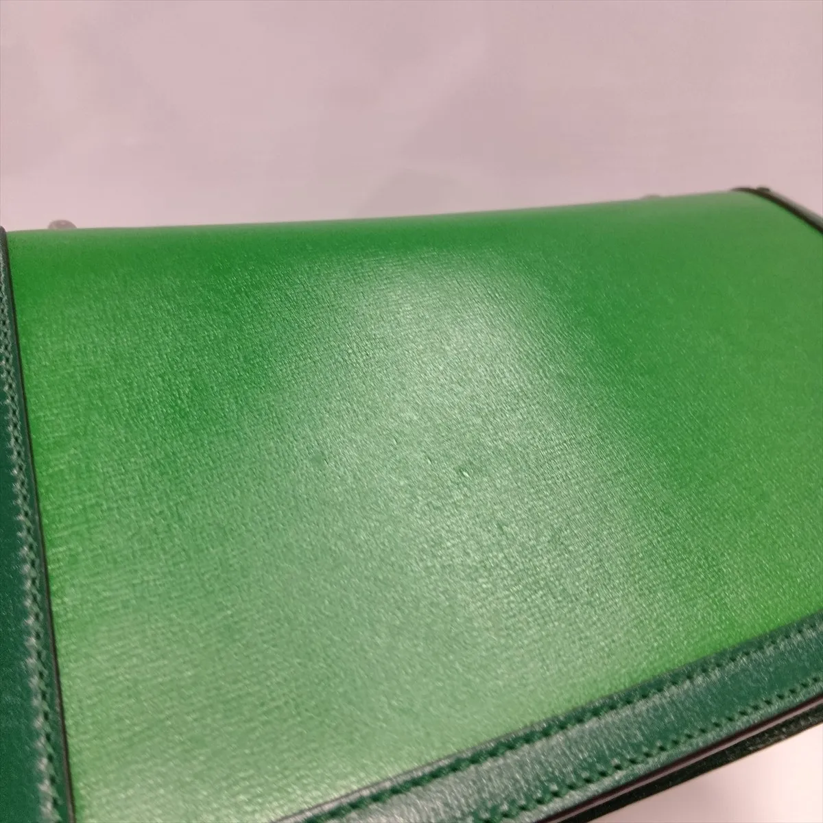 Dionysus Leather Chain Shoulder Bag, Green, 400249 — view 12