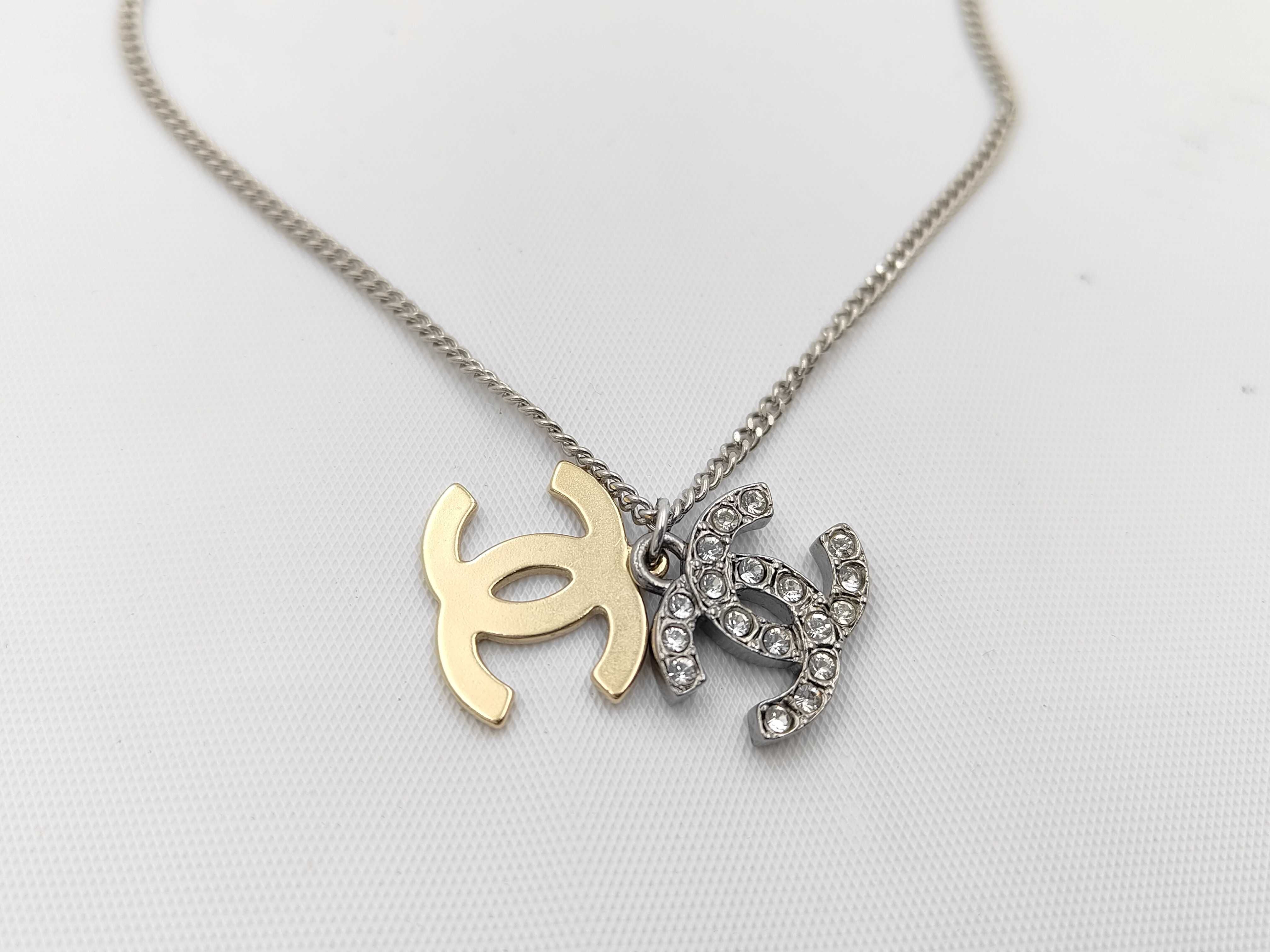Coco Mark Rhinestone Necklace 06P