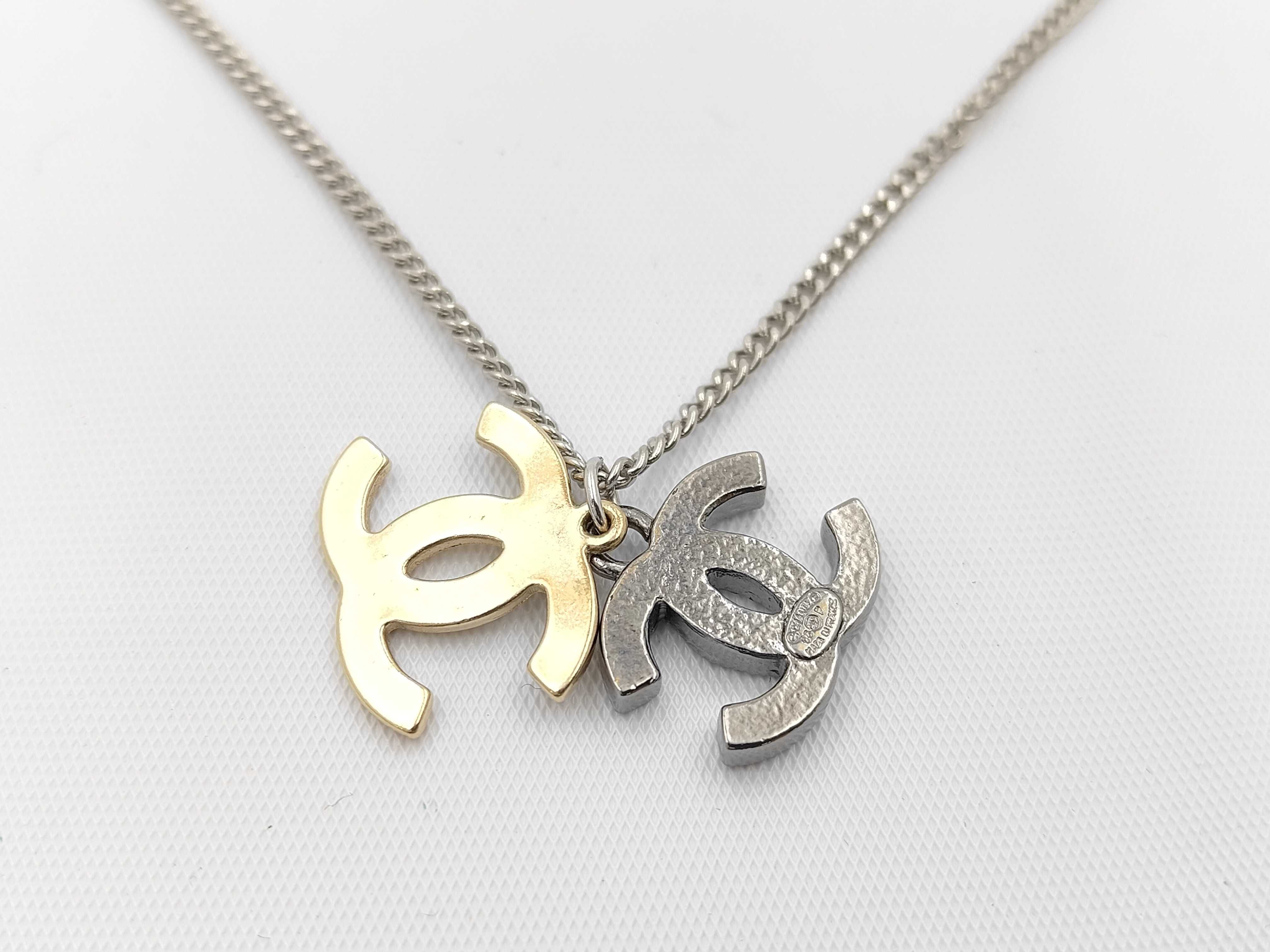 Coco Mark Rhinestone Necklace 06P — view 2