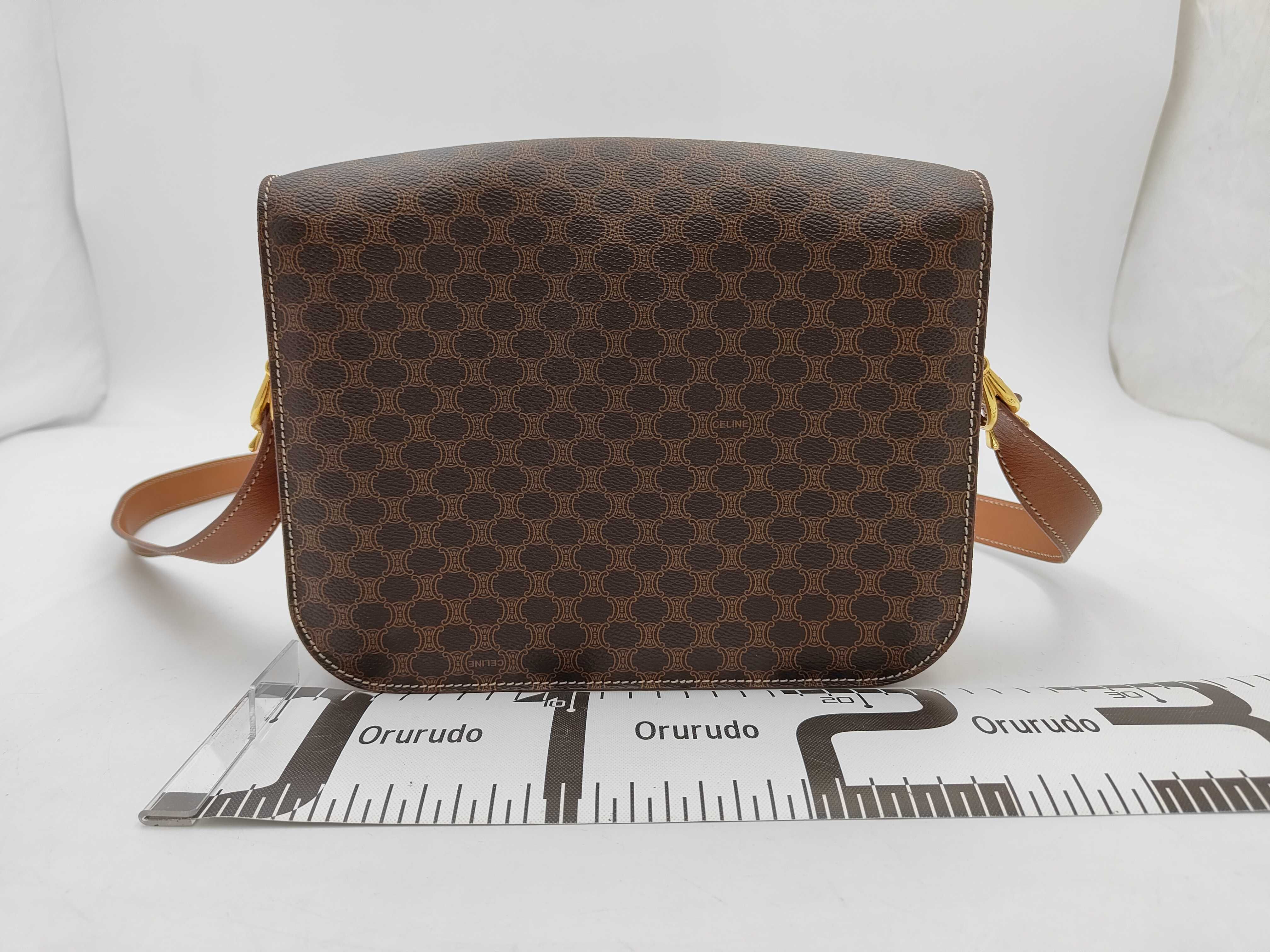 Macadam pattern carriage hardware PVC leather shoulder bag — view 2