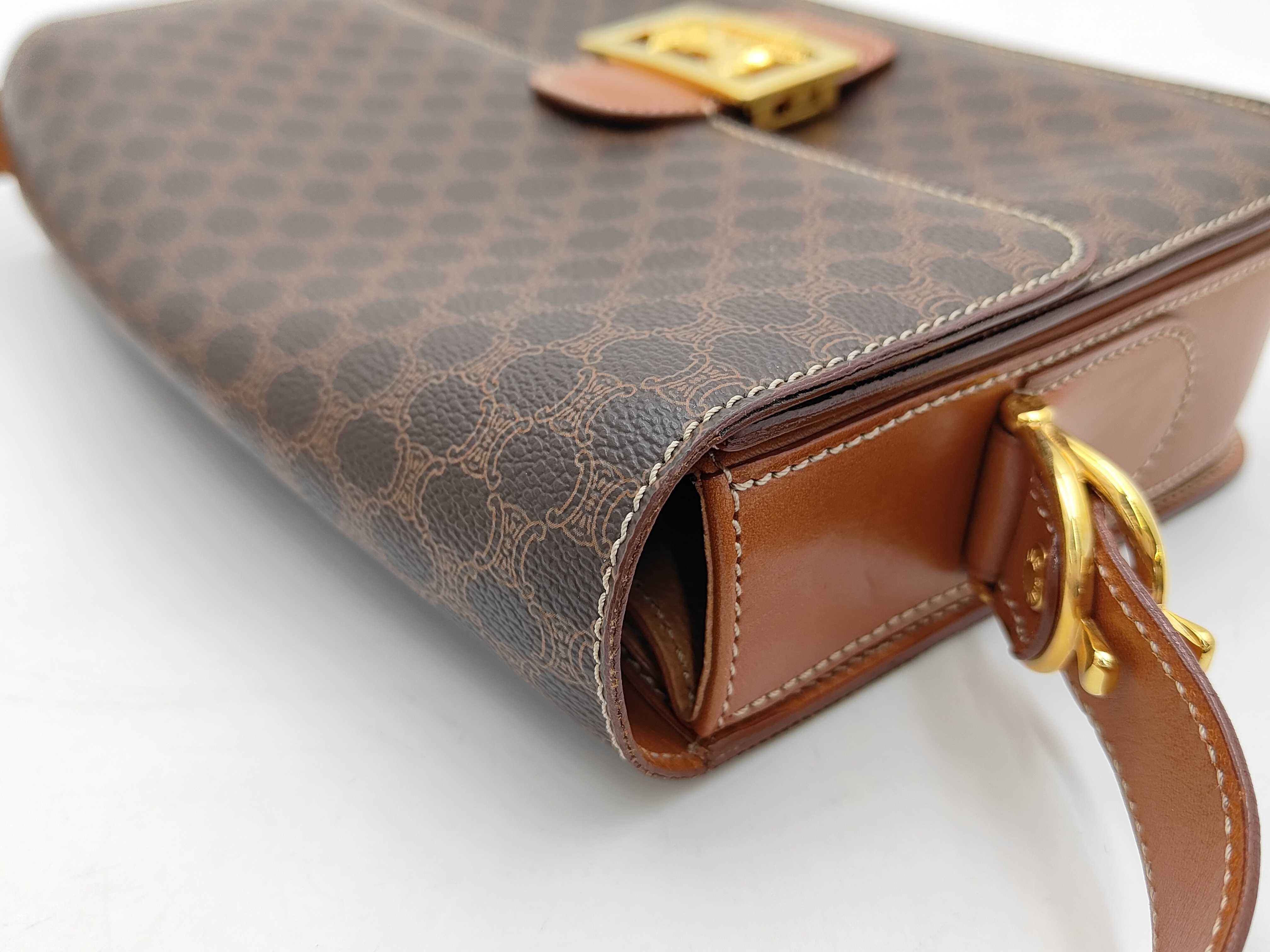Macadam pattern carriage hardware PVC leather shoulder bag — view 13