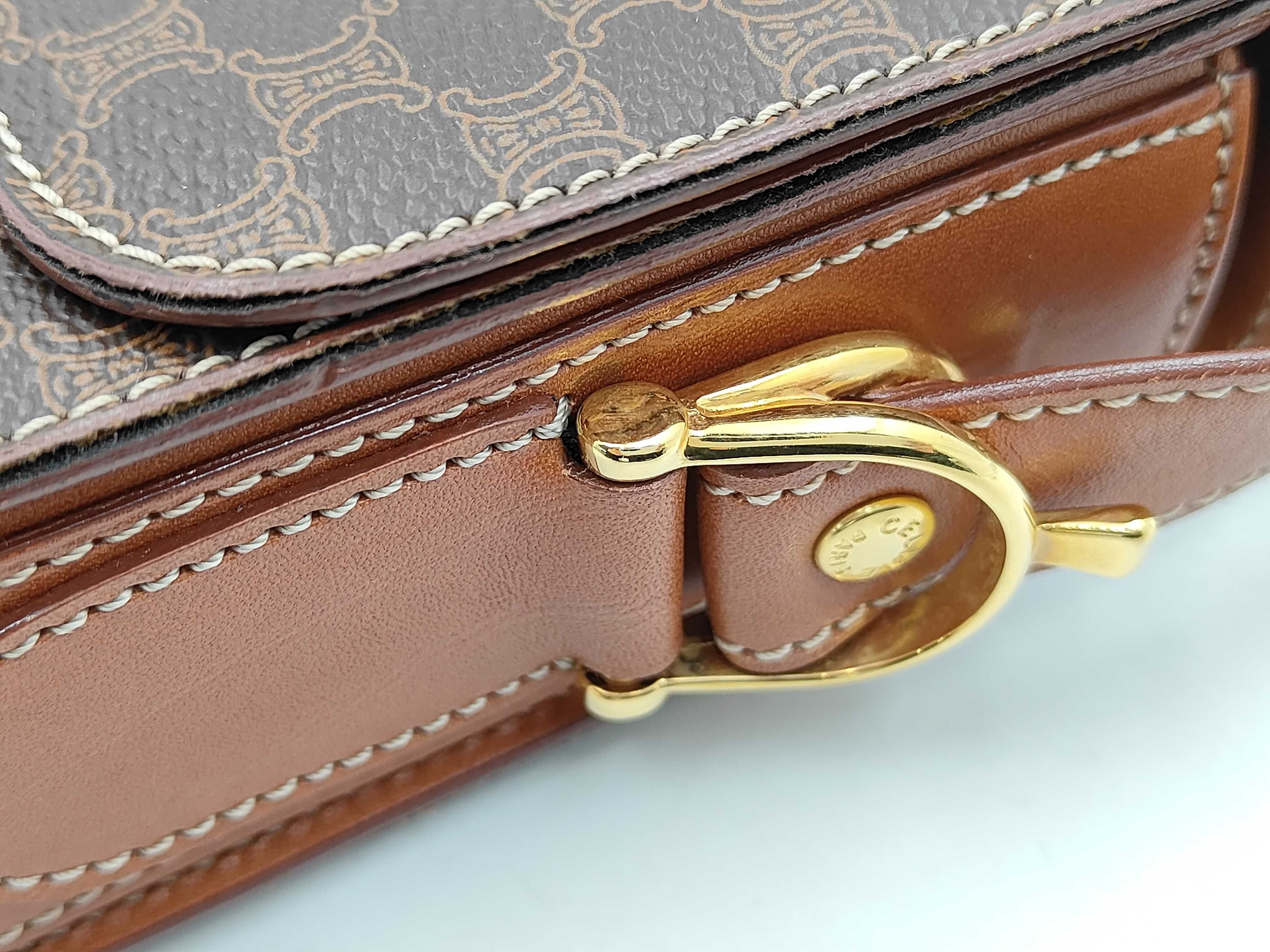 Macadam pattern carriage hardware PVC leather shoulder bag — view 5