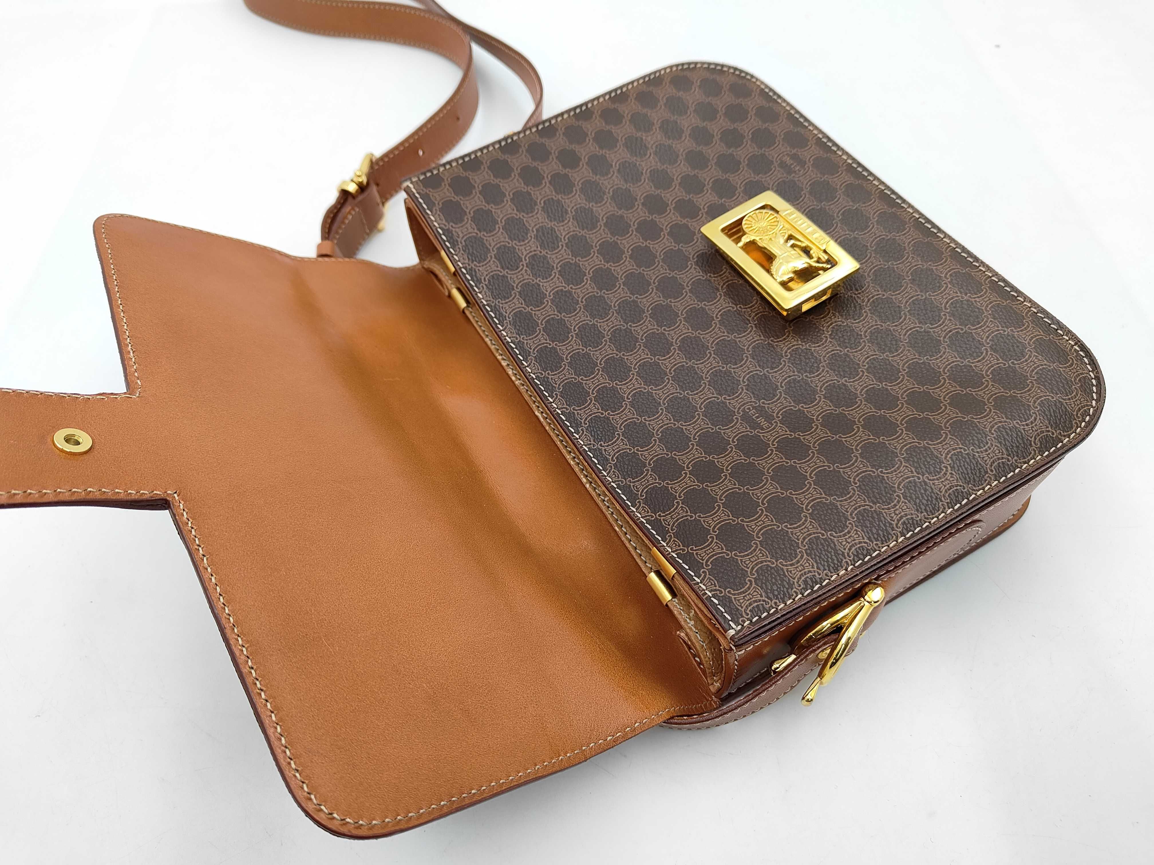 Macadam pattern carriage hardware PVC leather shoulder bag — view 7