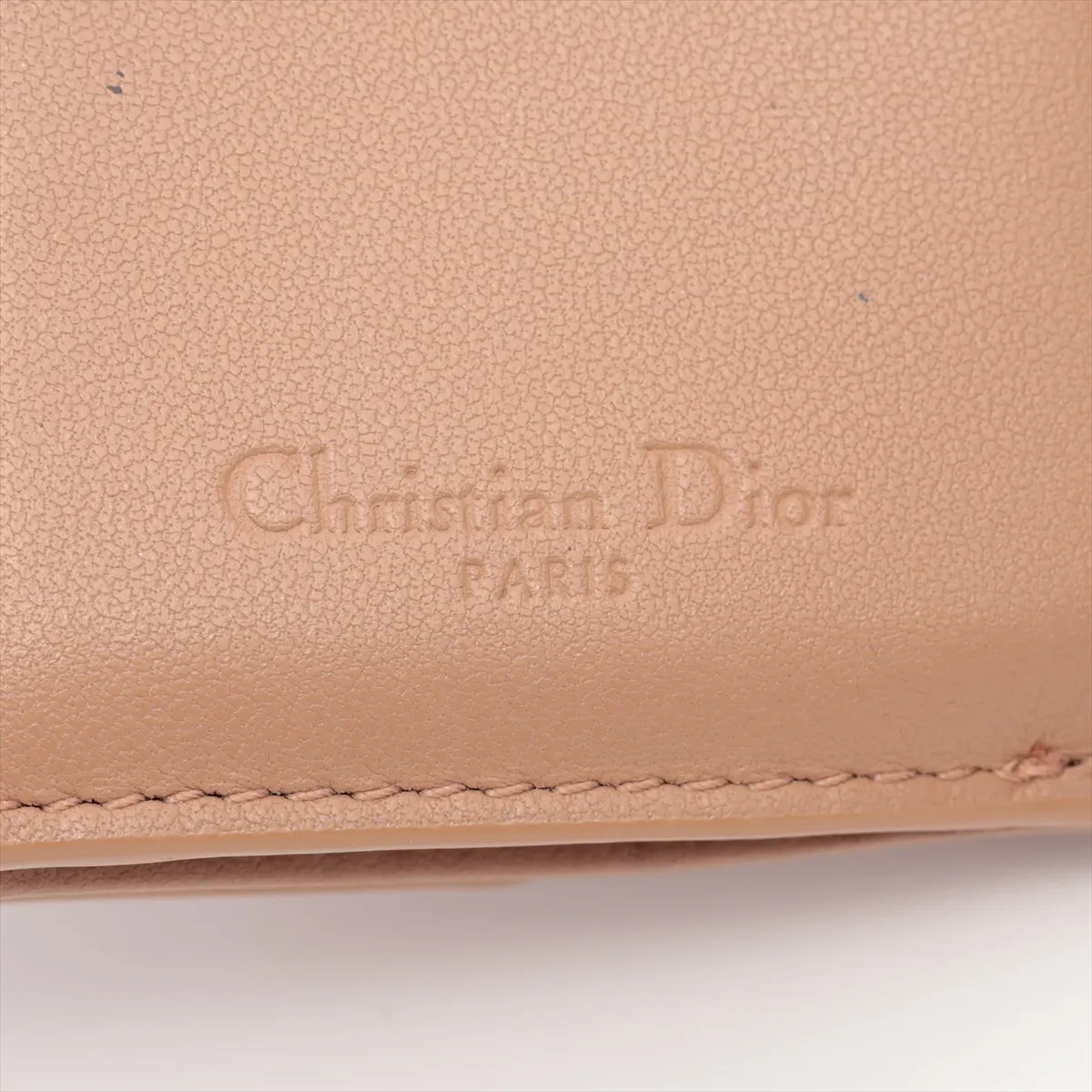 Lady Dior Lotus Wallet Leather Compact Wallet Brown — view 7
