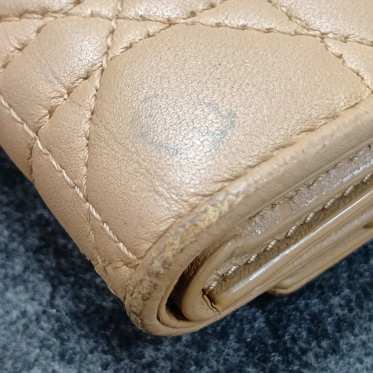 Lady Dior Lotus Wallet Leather Compact Wallet Brown — view 9