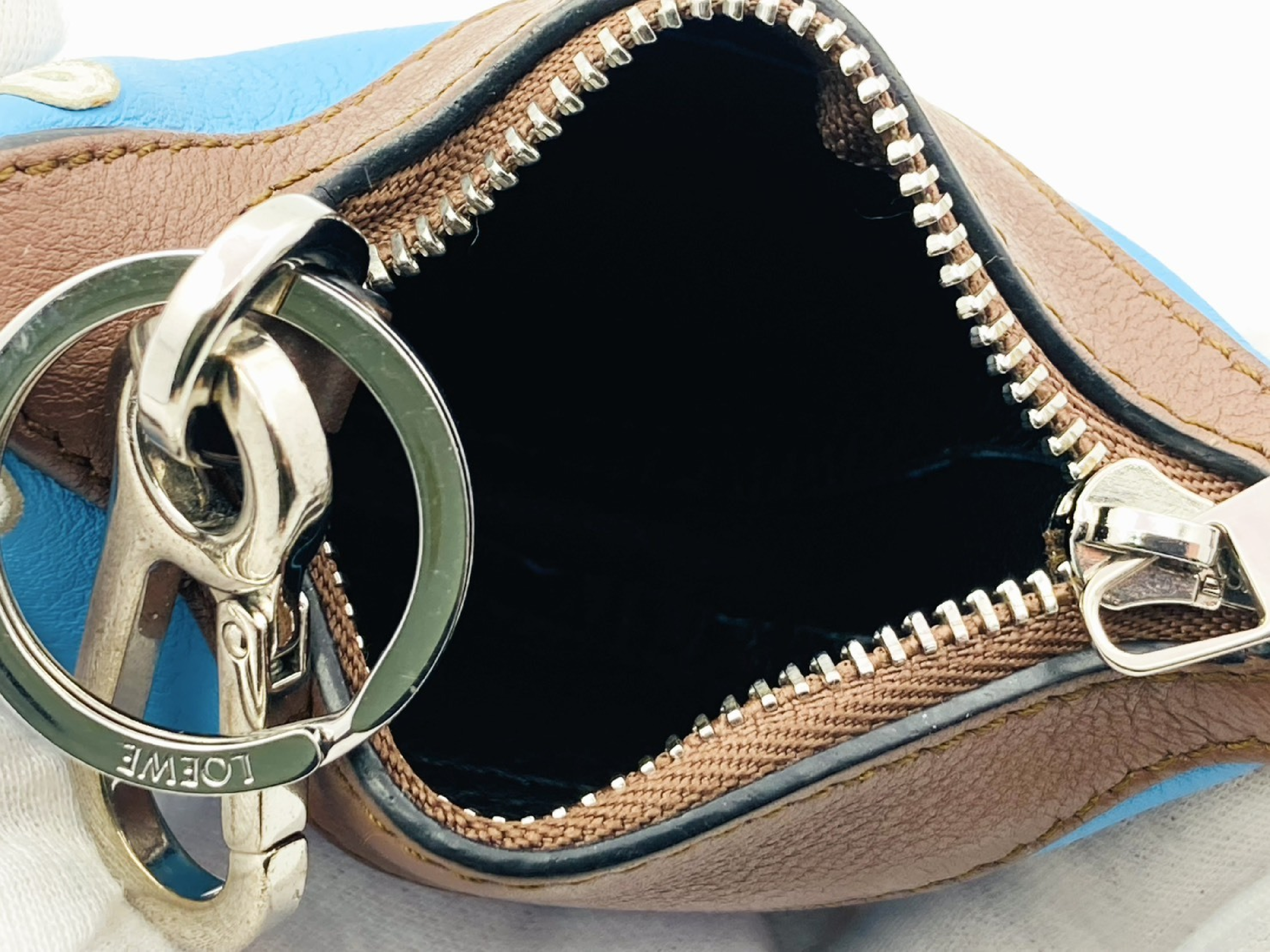 Bird Leather Coin Case Charm Keyring Blue Coin Case — view 5