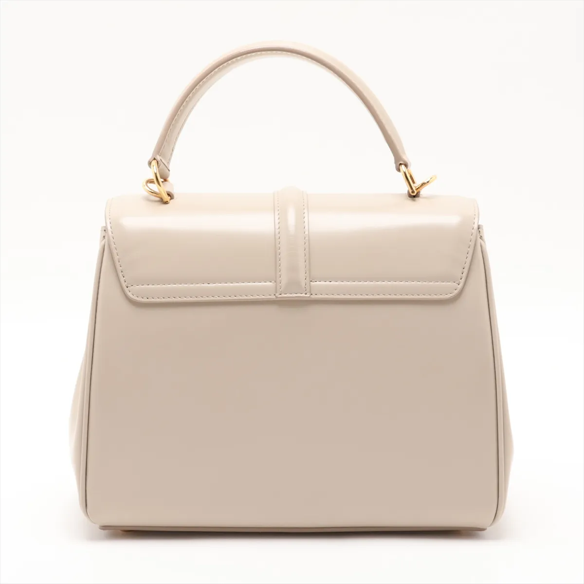16th Anniversary Small Leather 2-Way Handbag, Beige — view 2