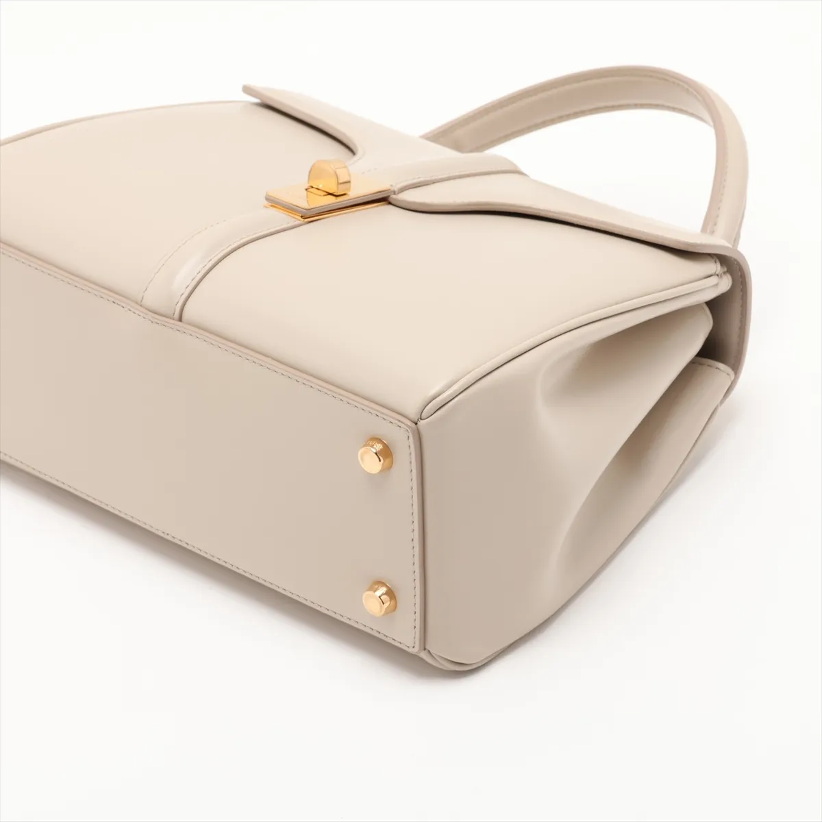 16th Anniversary Small Leather 2-Way Handbag, Beige — view 3