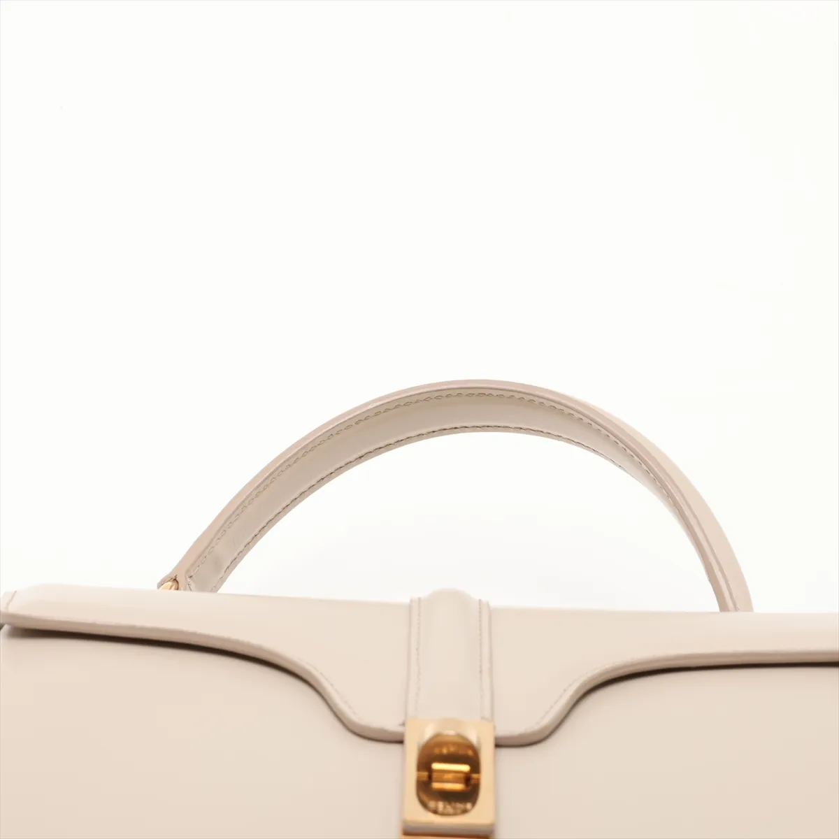16th Anniversary Small Leather 2-Way Handbag, Beige — view 6